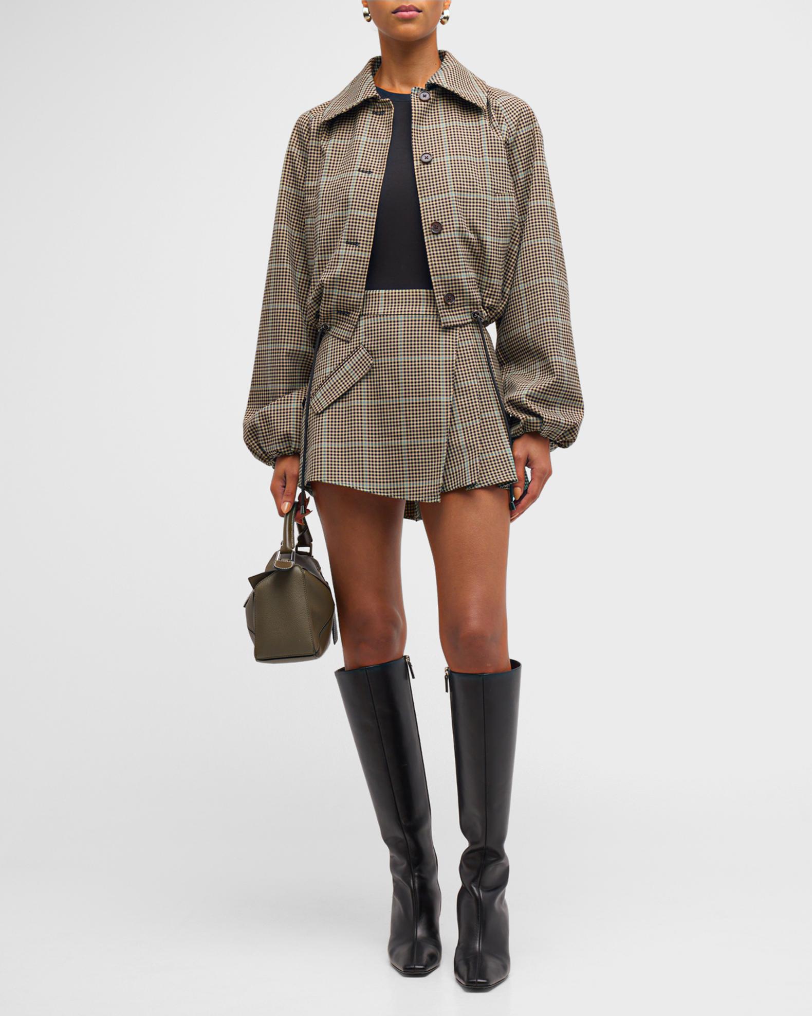 Rails Adriana Micro Check Mini Skirt | Neiman Marcus