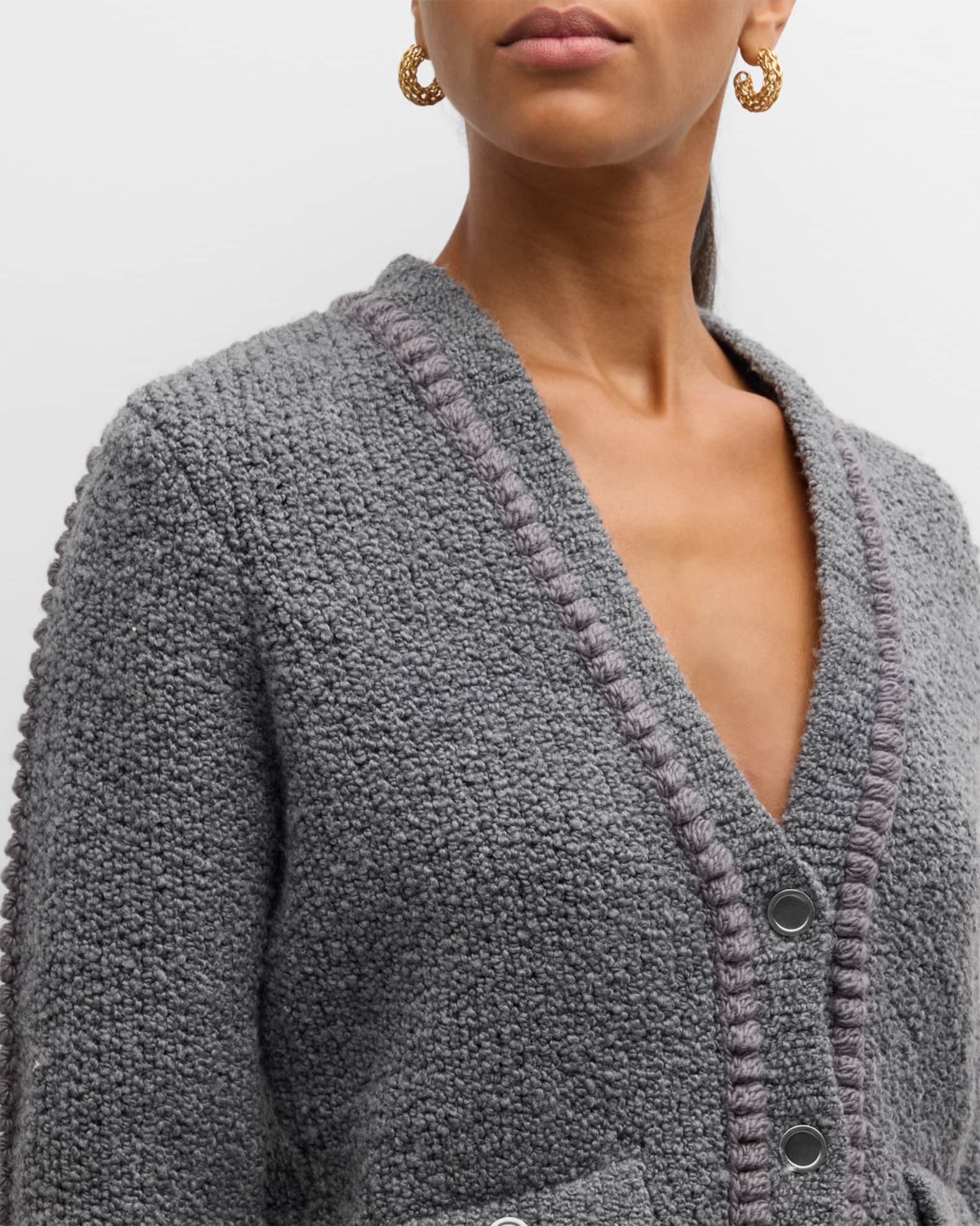Double Pocket Cropped Caridgan | Neiman Marcus