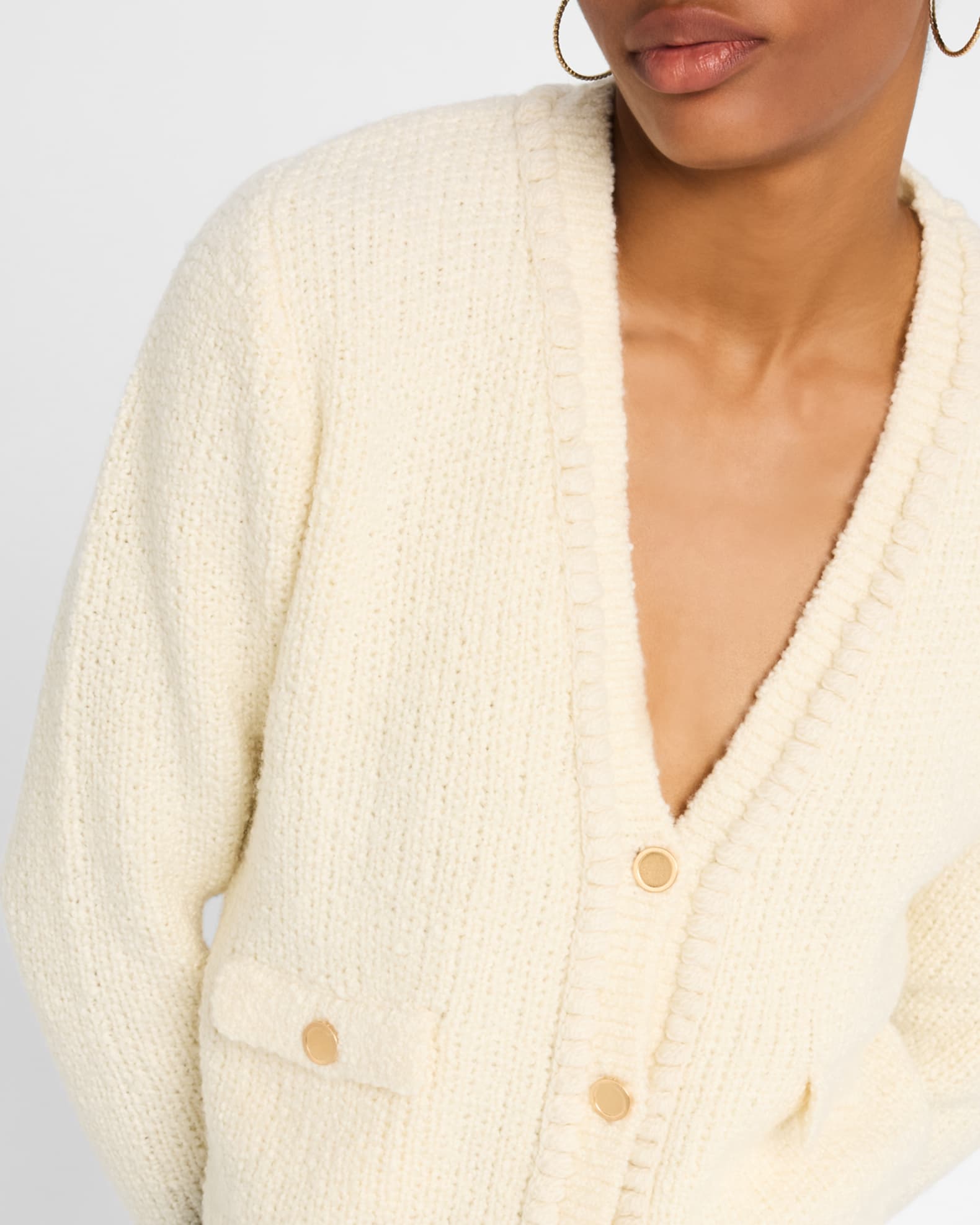 Double Pocket Cropped Caridgan | Neiman Marcus