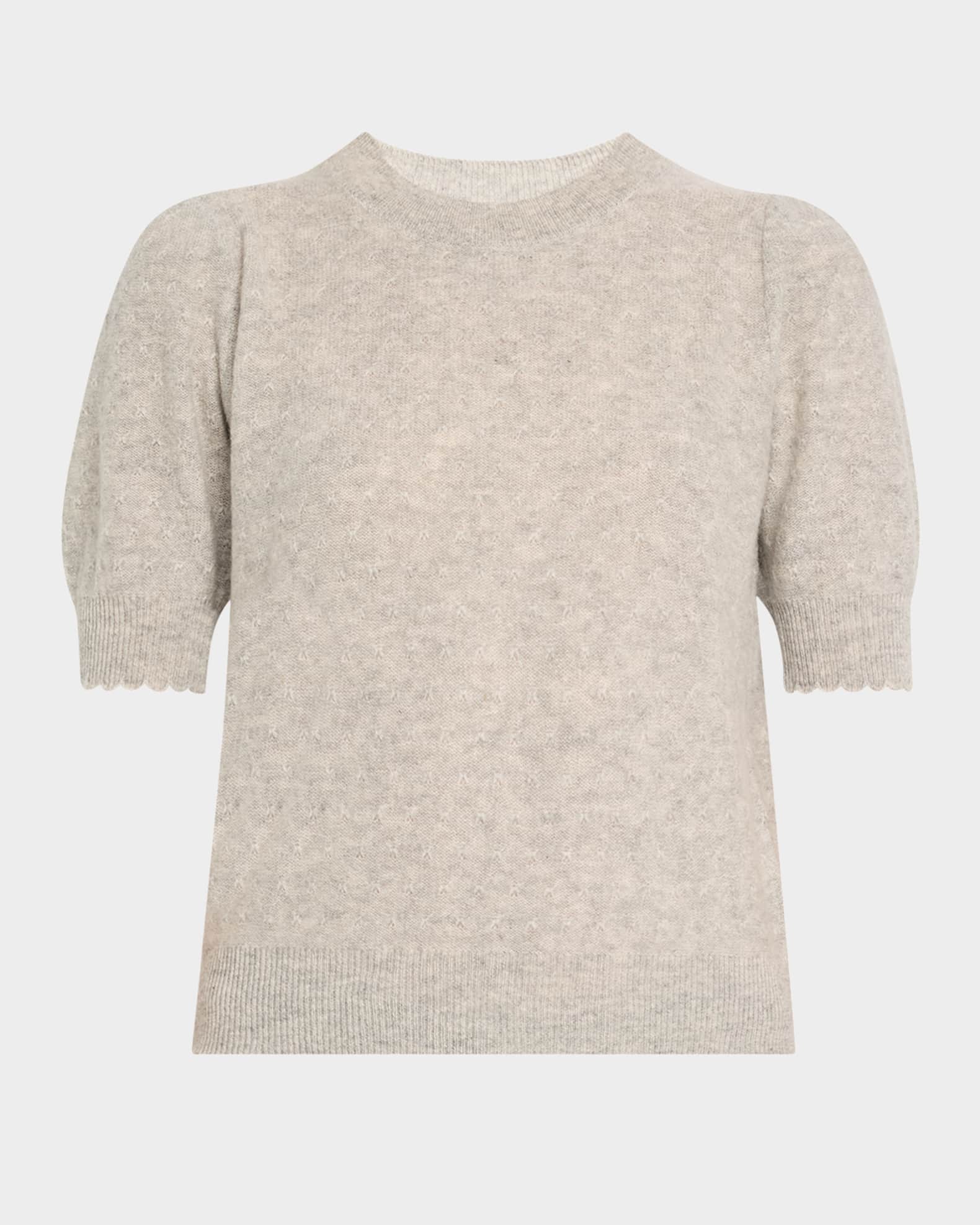 Cashmere Puff-Sleeve Sweater 0