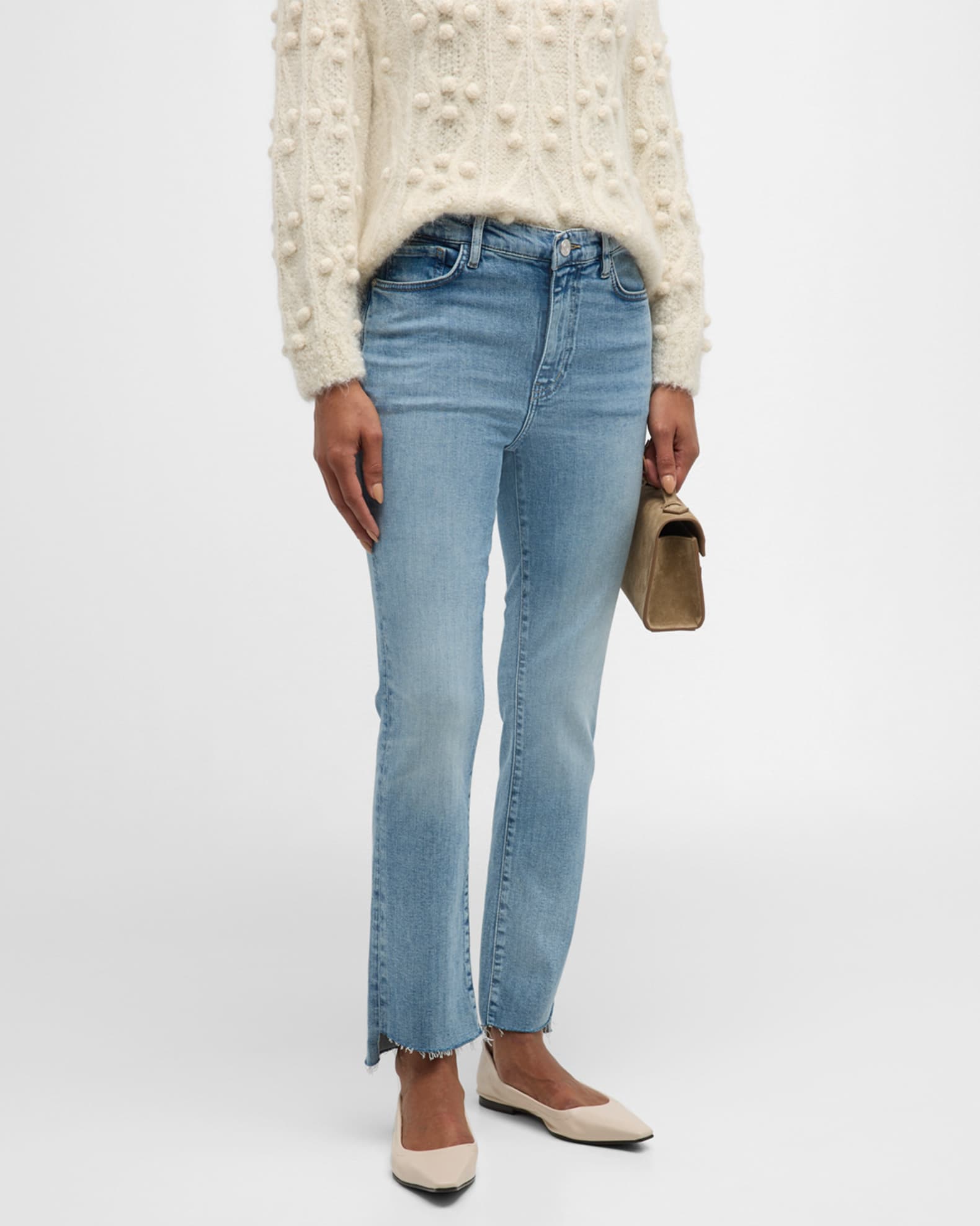 Le High Straight Corkscrew Hem Jeans 1