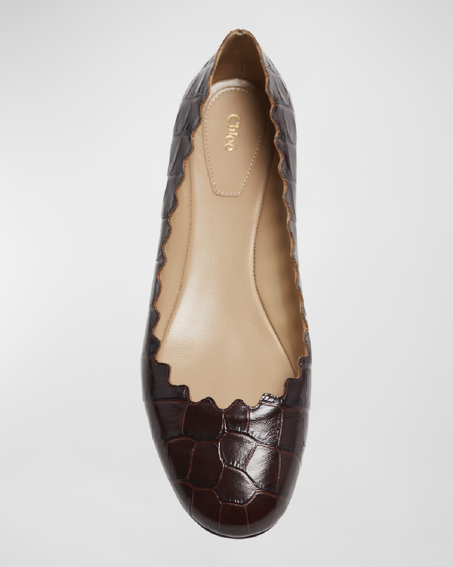 Born scalloped flats top