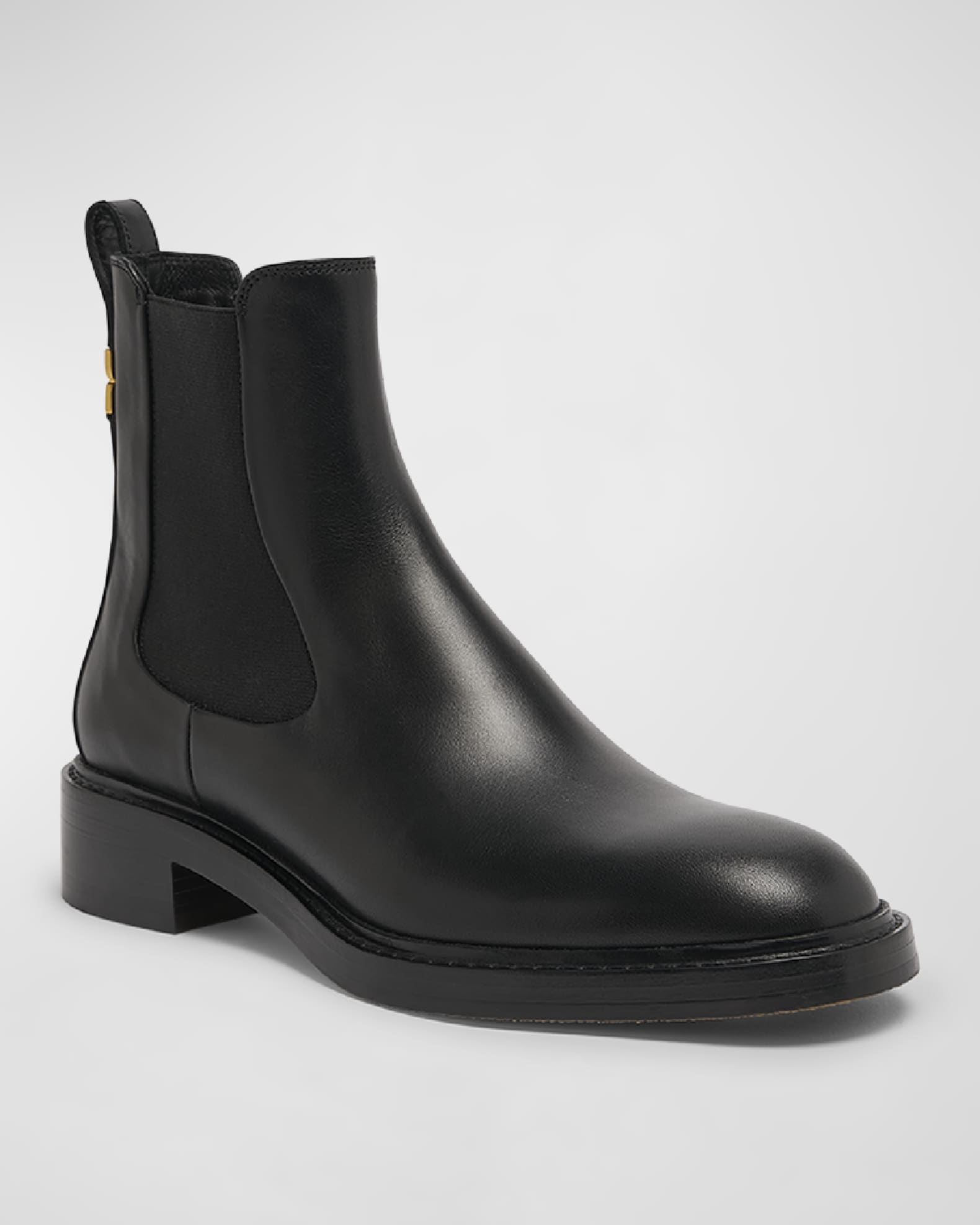 Chloe Marcie Leather Chelsea Ankle Booties | Neiman Marcus