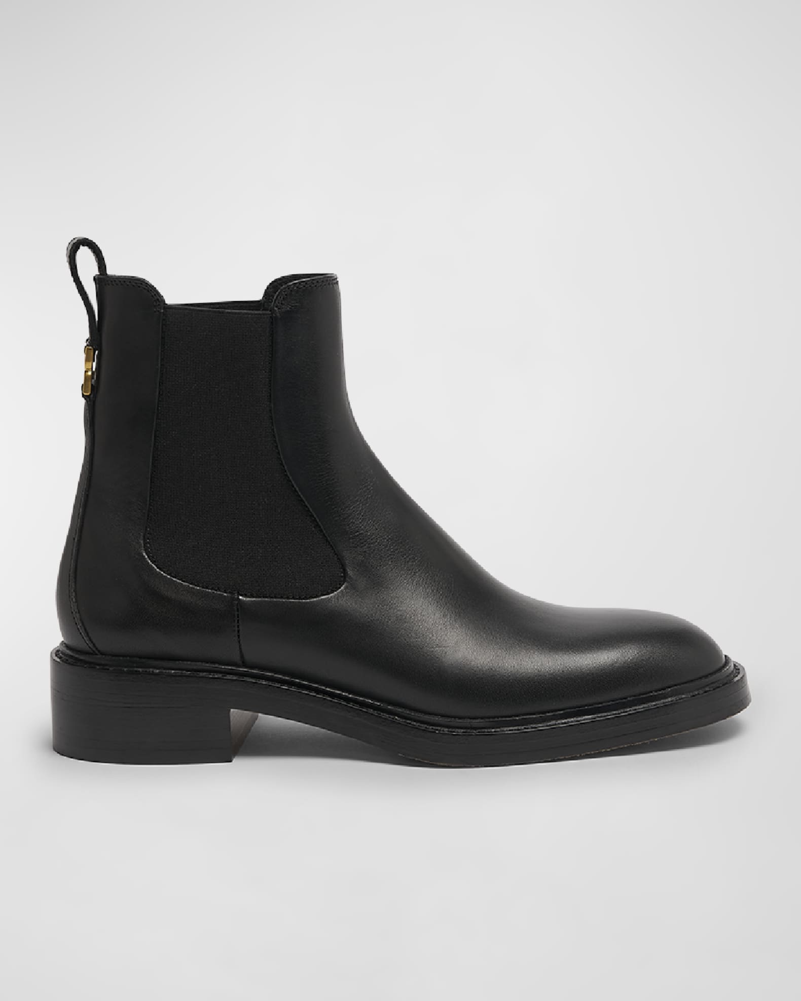 Marcie Leather Chelsea Ankle Booties 0