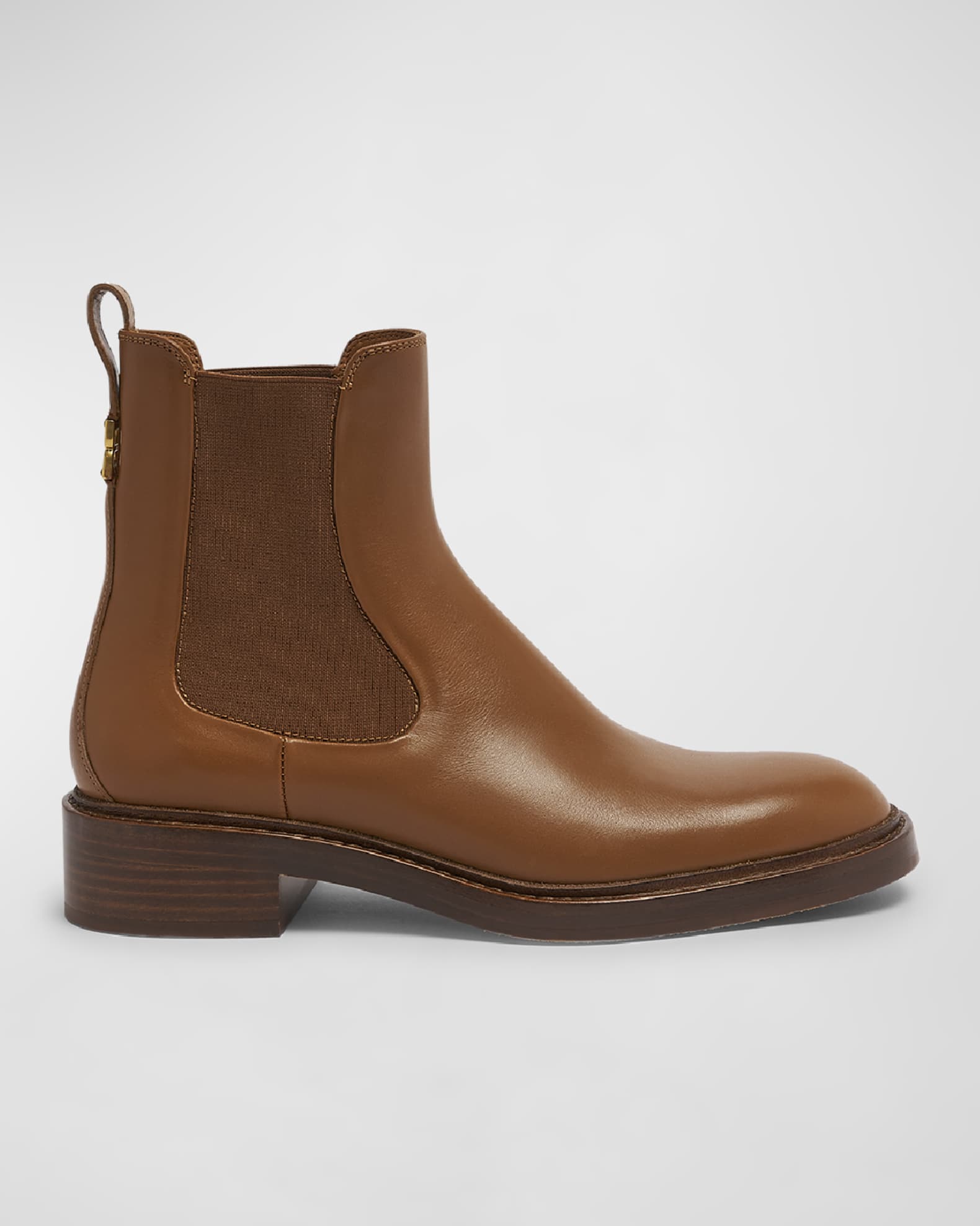 Marcie Leather Chelsea Ankle Booties 0