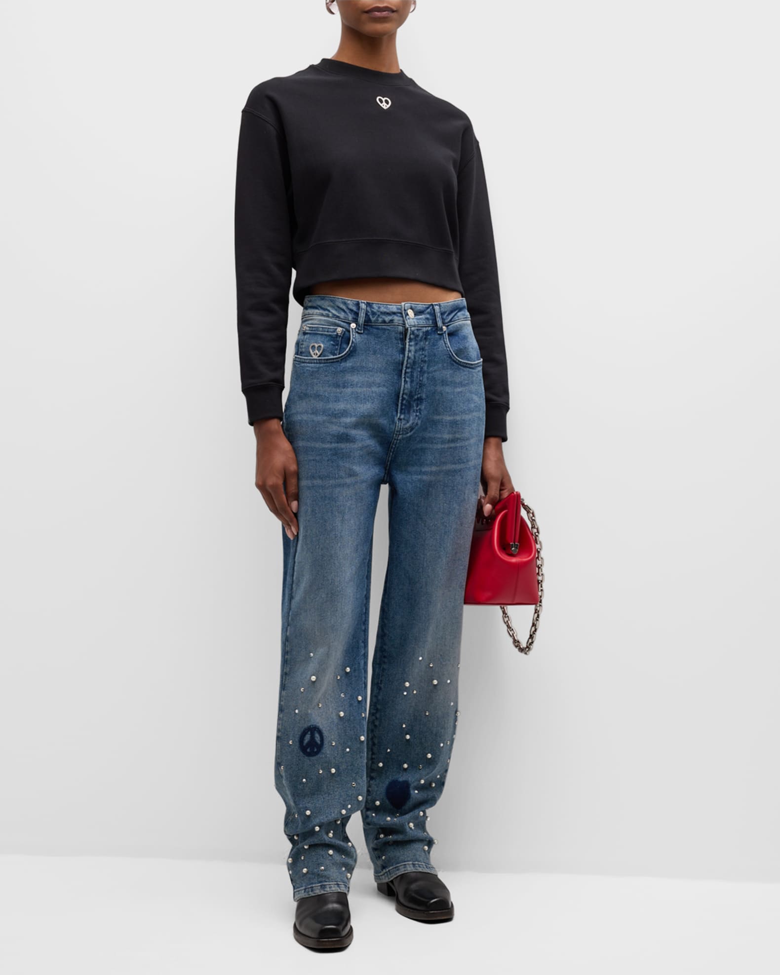 Cropped Crewneck Pullover 1