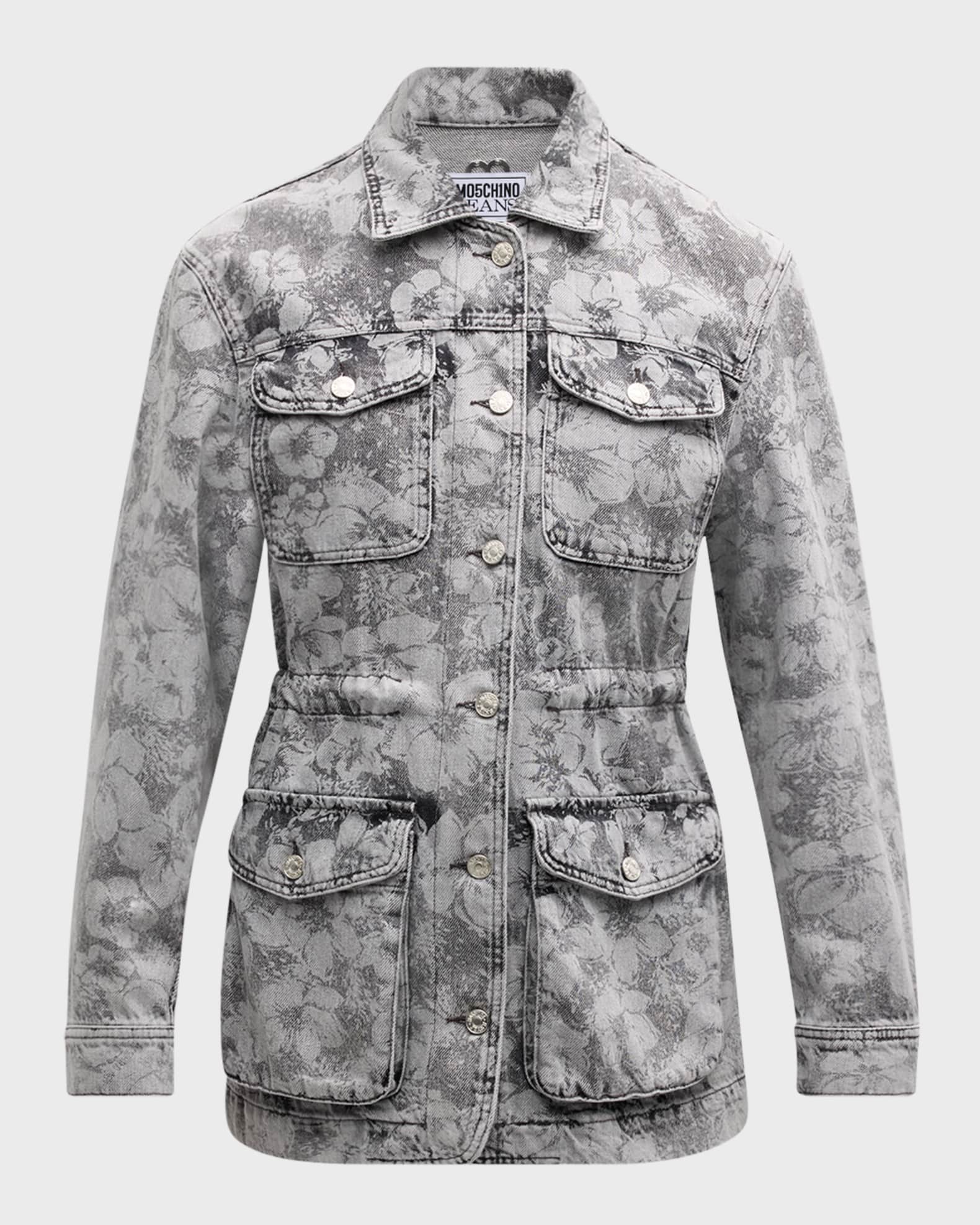 Floral cargo jacket store