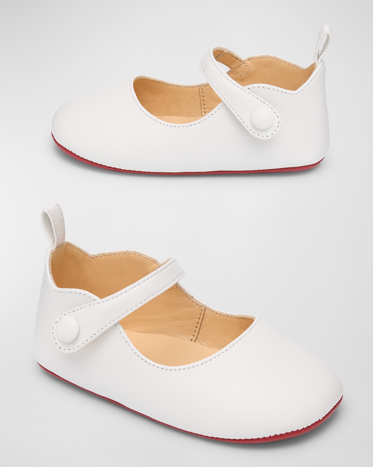 Girl's Love Chick Leather Ballerina Shoes, Baby 0
