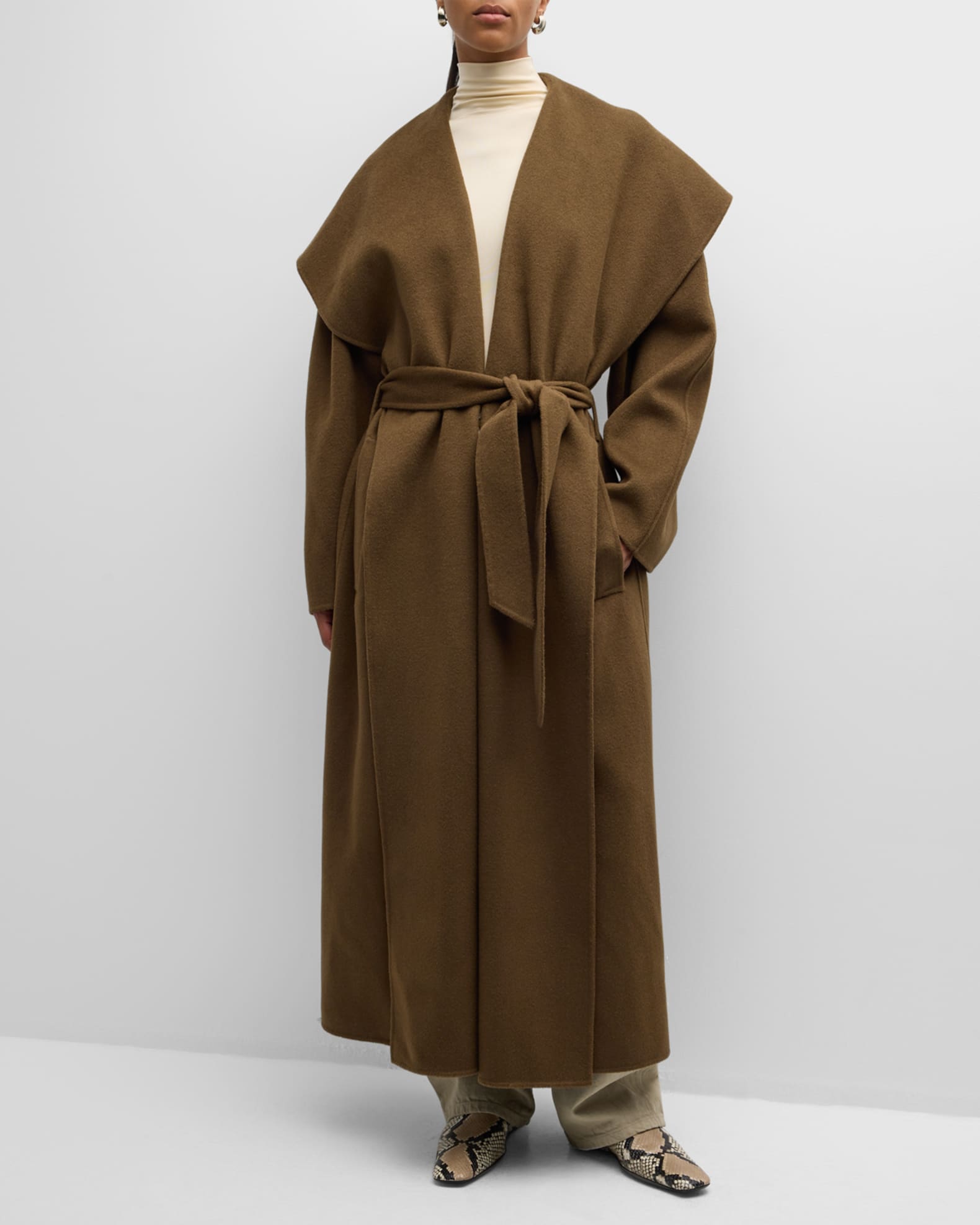 Tove Ondine Wool Tie Front Coat Neiman Marcus