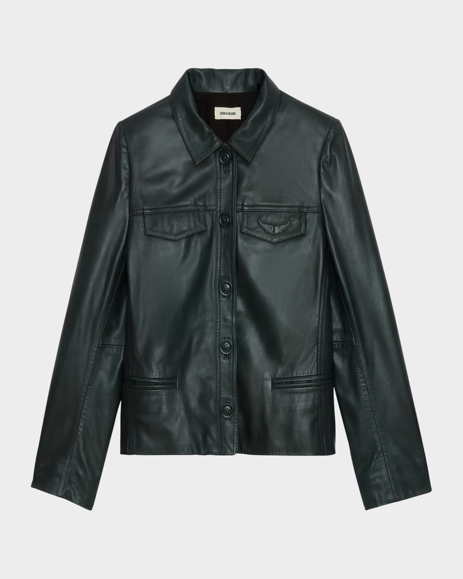 Zadig Voltaire Liam Leather Jacket Peaks L