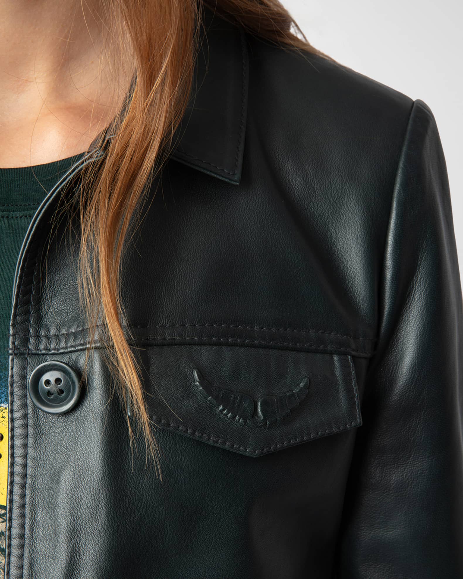 Zadig & Voltaire Liams Lambskin Leather Jacket Neiman Marcus