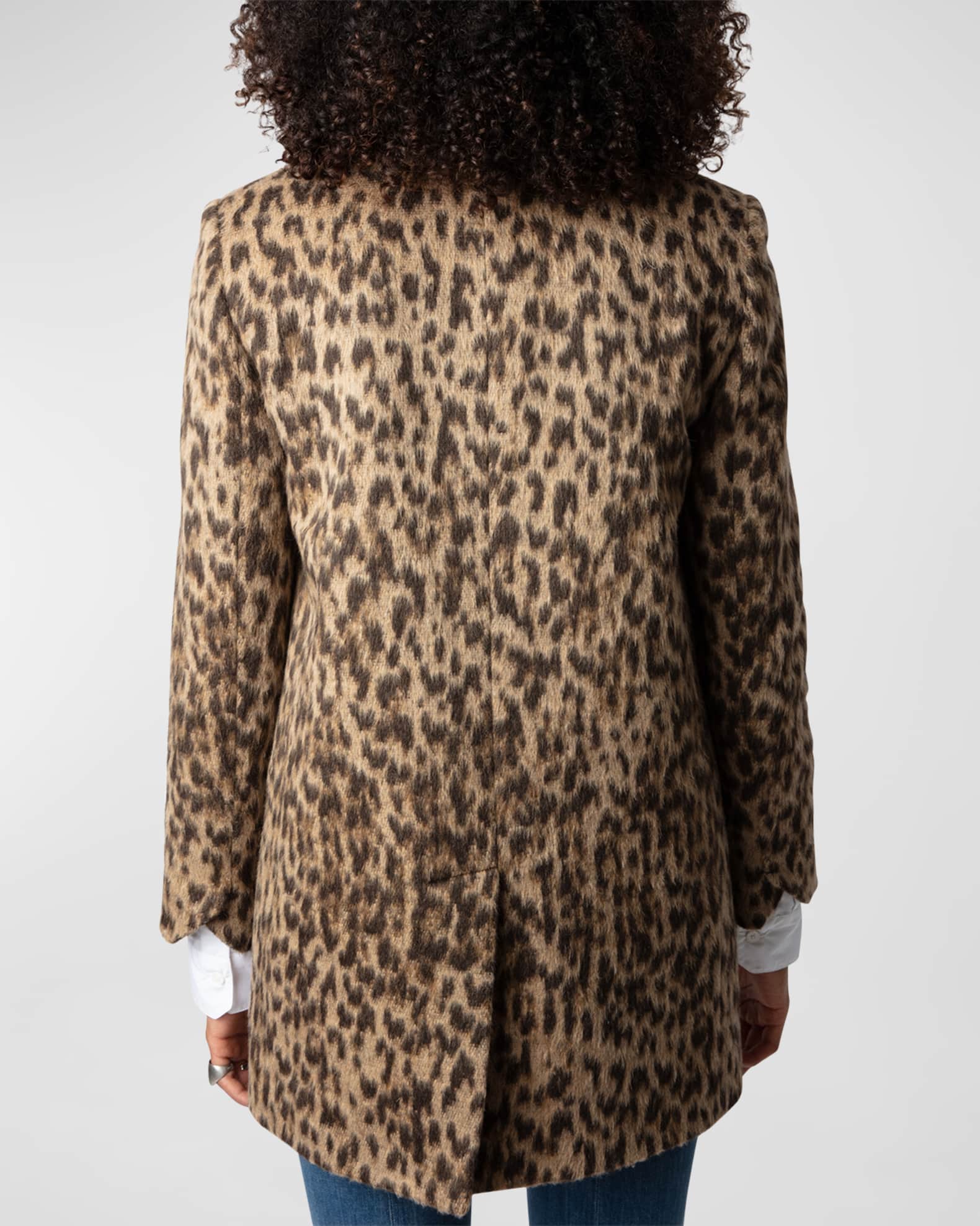 Zadig & Voltaire 'Lila' Leopard Coat - Women's S