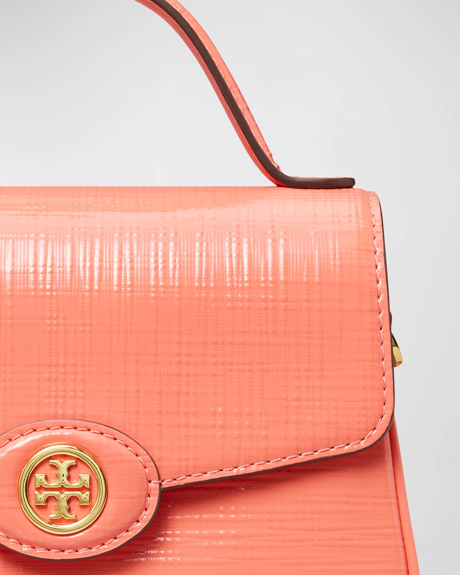 Robinson Small Crosshatched Leather Top Handle Bag