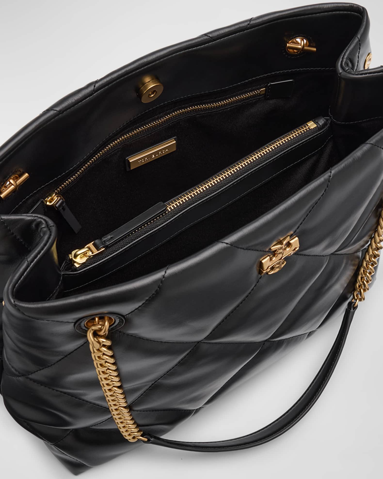 Tory Burch Kira Diamond-Quilt Leather Tote Bag | Neiman Marcus