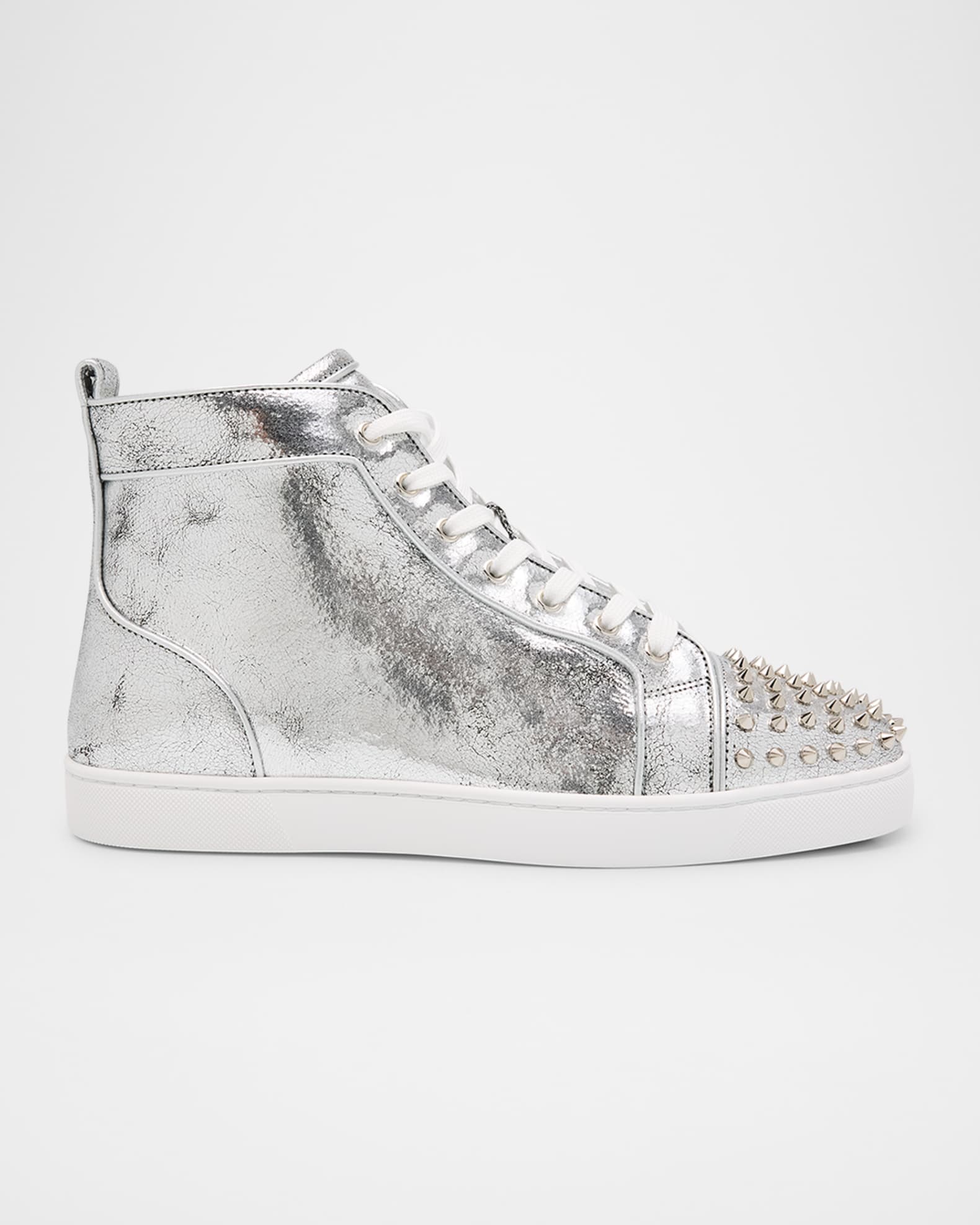 Christian louboutin silver shoes deals