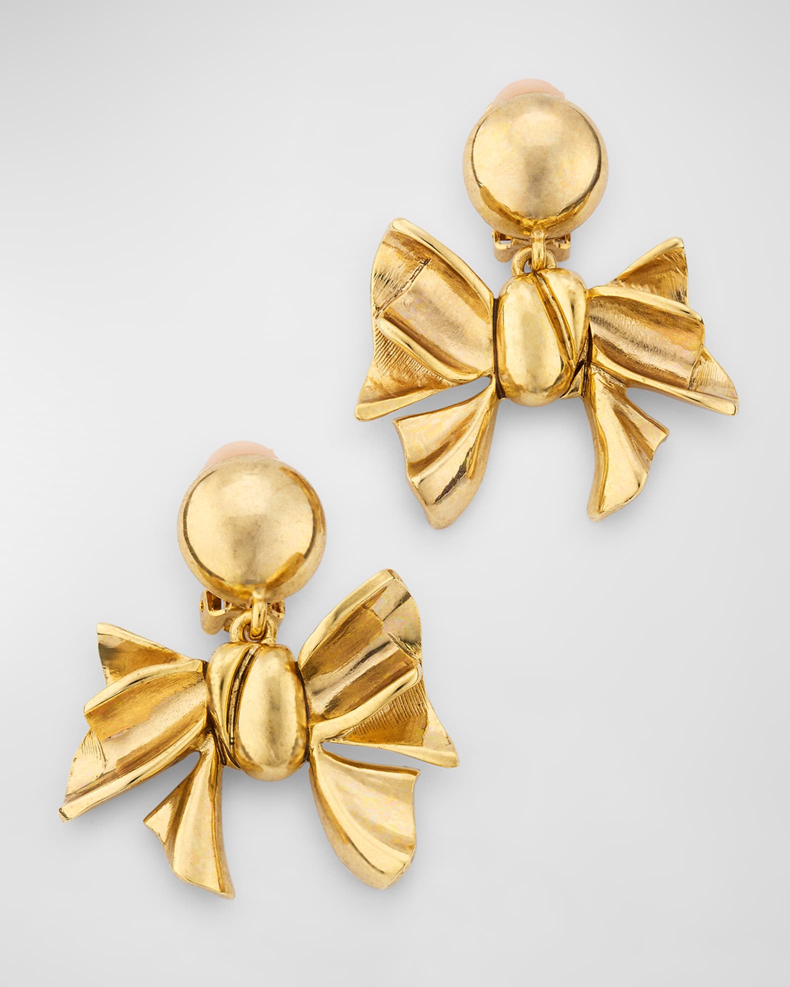Oscar de la Renta Bow Clip On Earrings Neiman Marcus