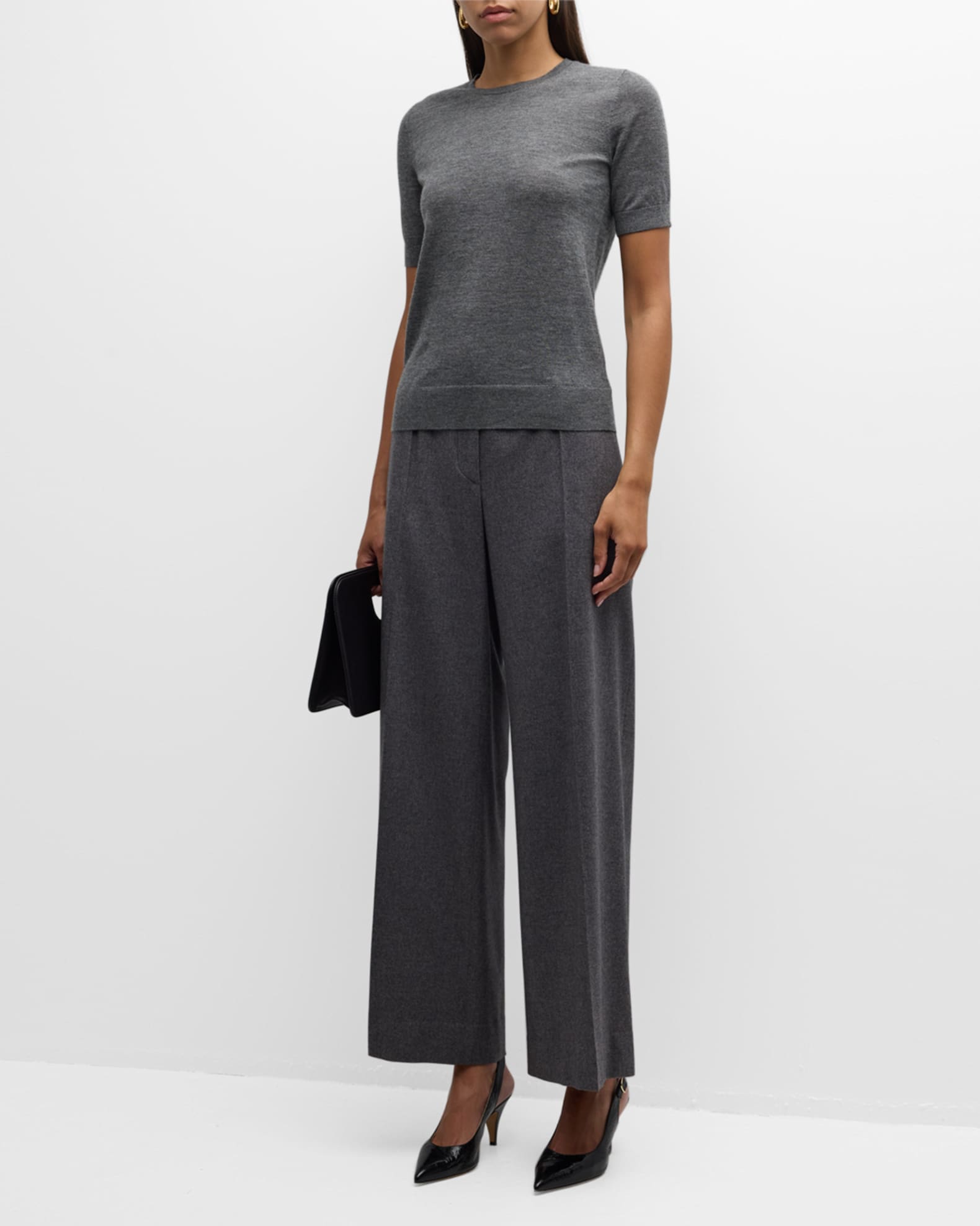 Superfine Cashmere Crop Sweater 1