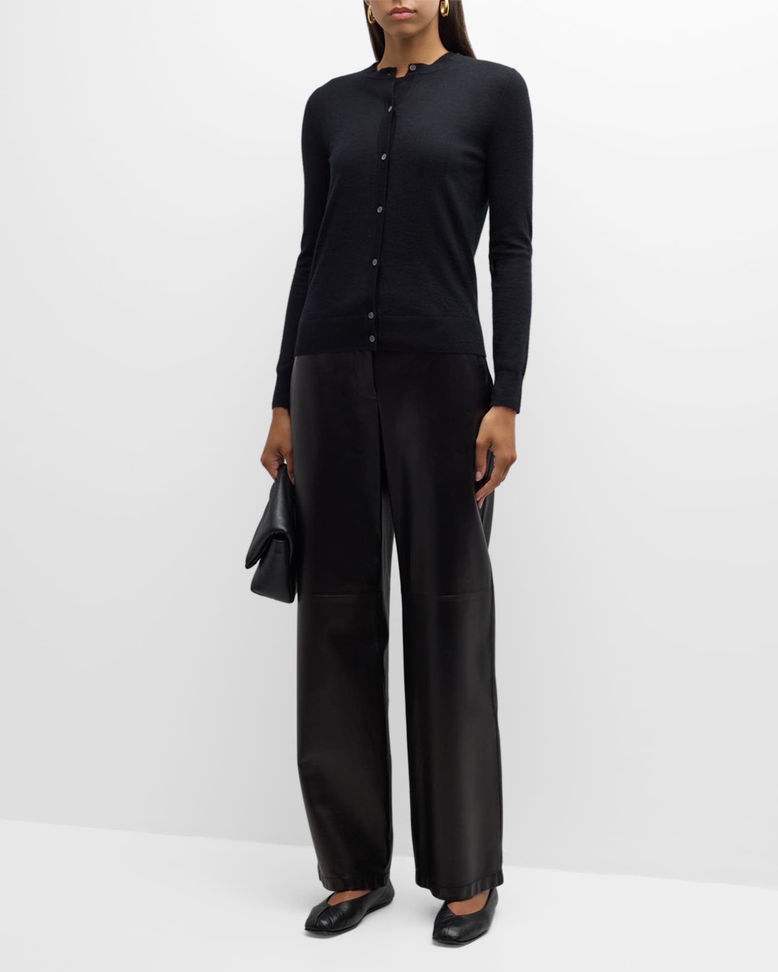 Cashmere Crewneck Cardigan 1