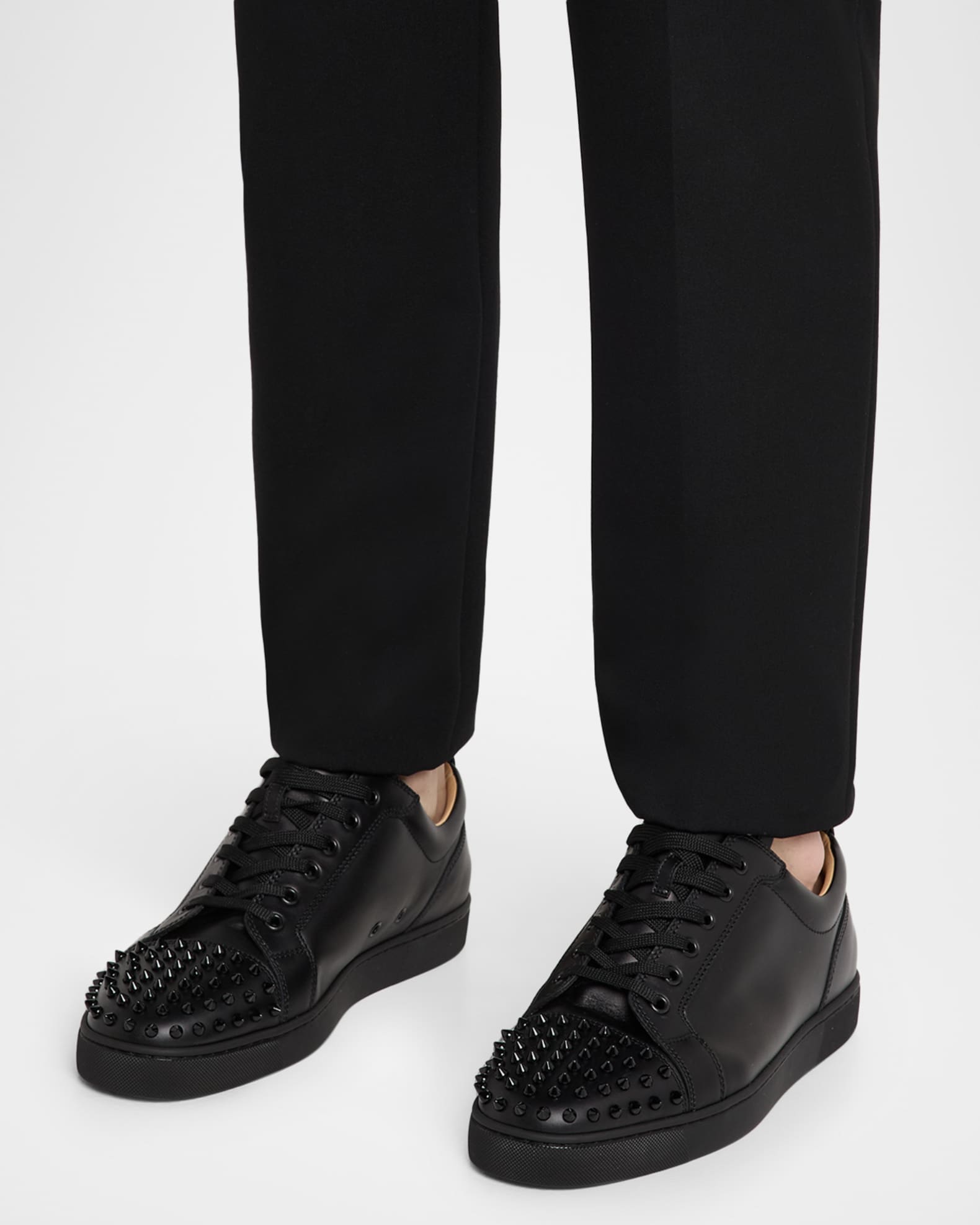 Men's Louis Junior Spikes Leather Low-Top Sneakers 1