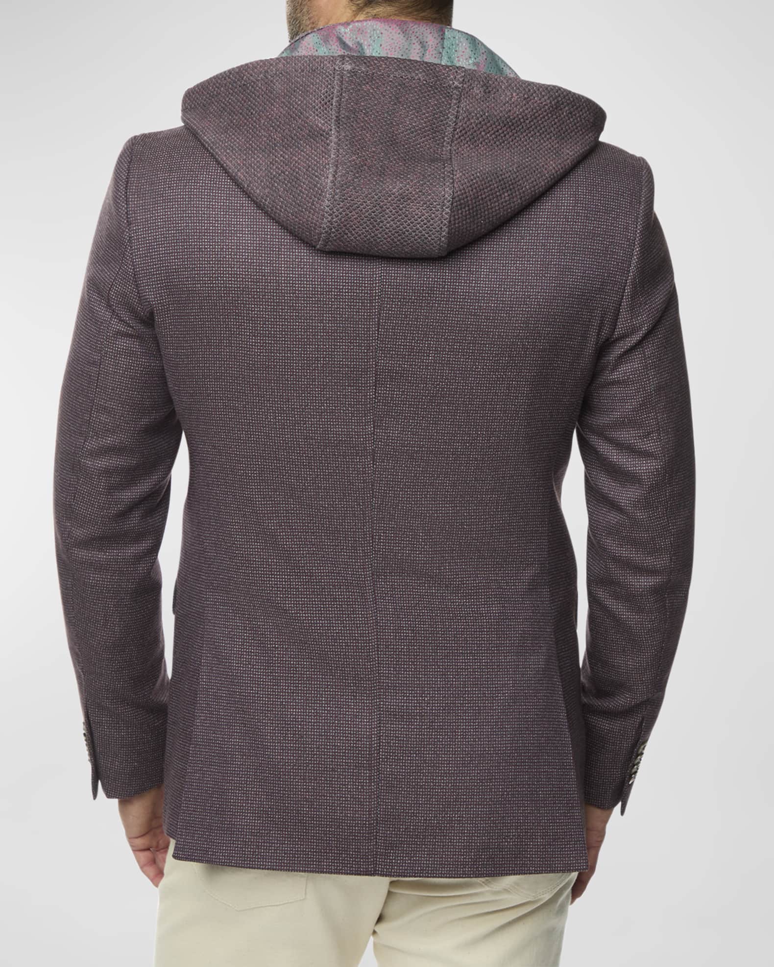 Hooded sport coat top
