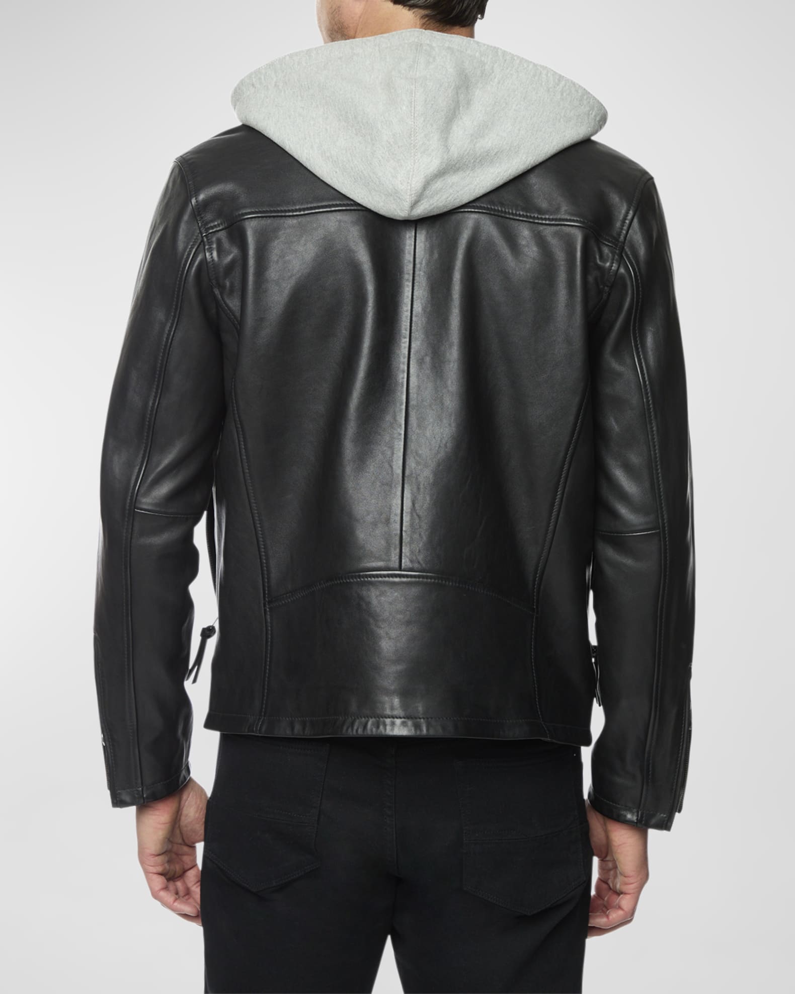 Robert Graham Men s Leather Moto Jacket Neiman Marcus
