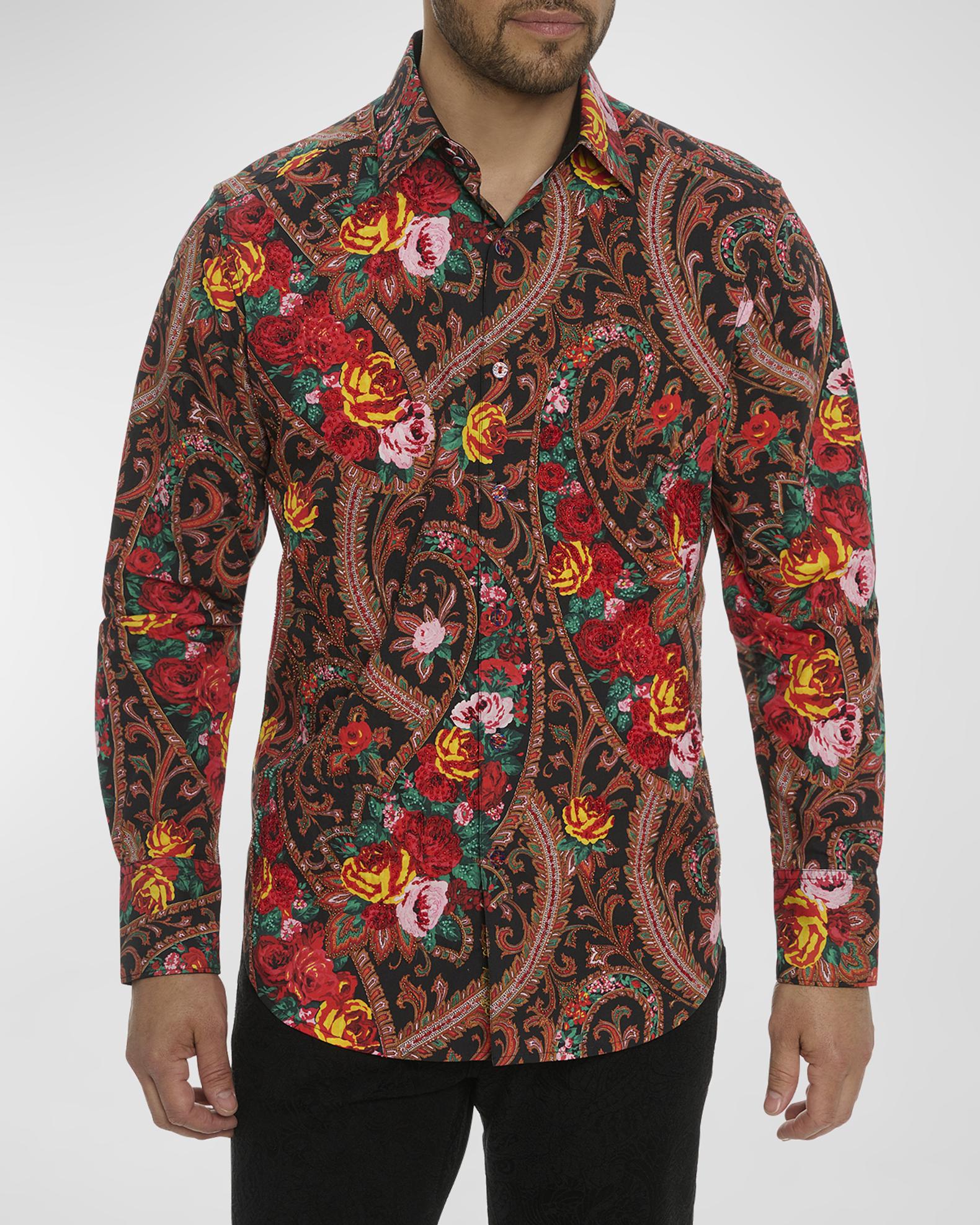 Robert Graham Men's Kabuki Cotton Sport Shirt | Neiman Marcus