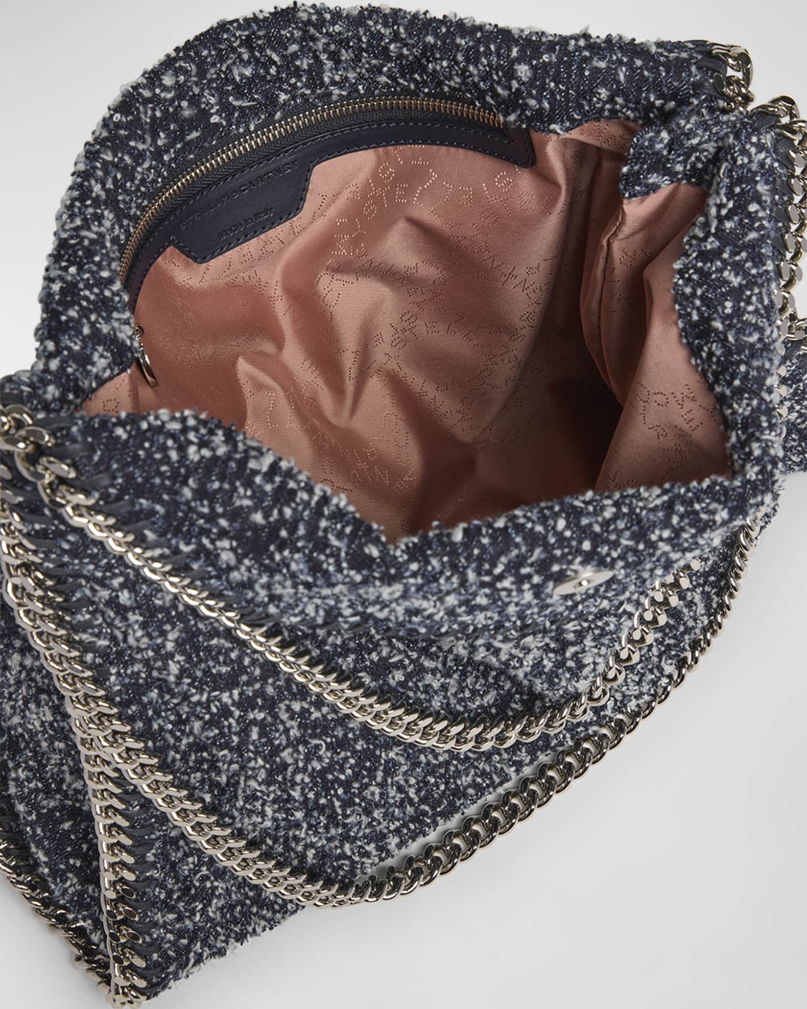 Stella McCartney Falabella Chain Eco Denim Tweed Tote Bag Neiman Marcus