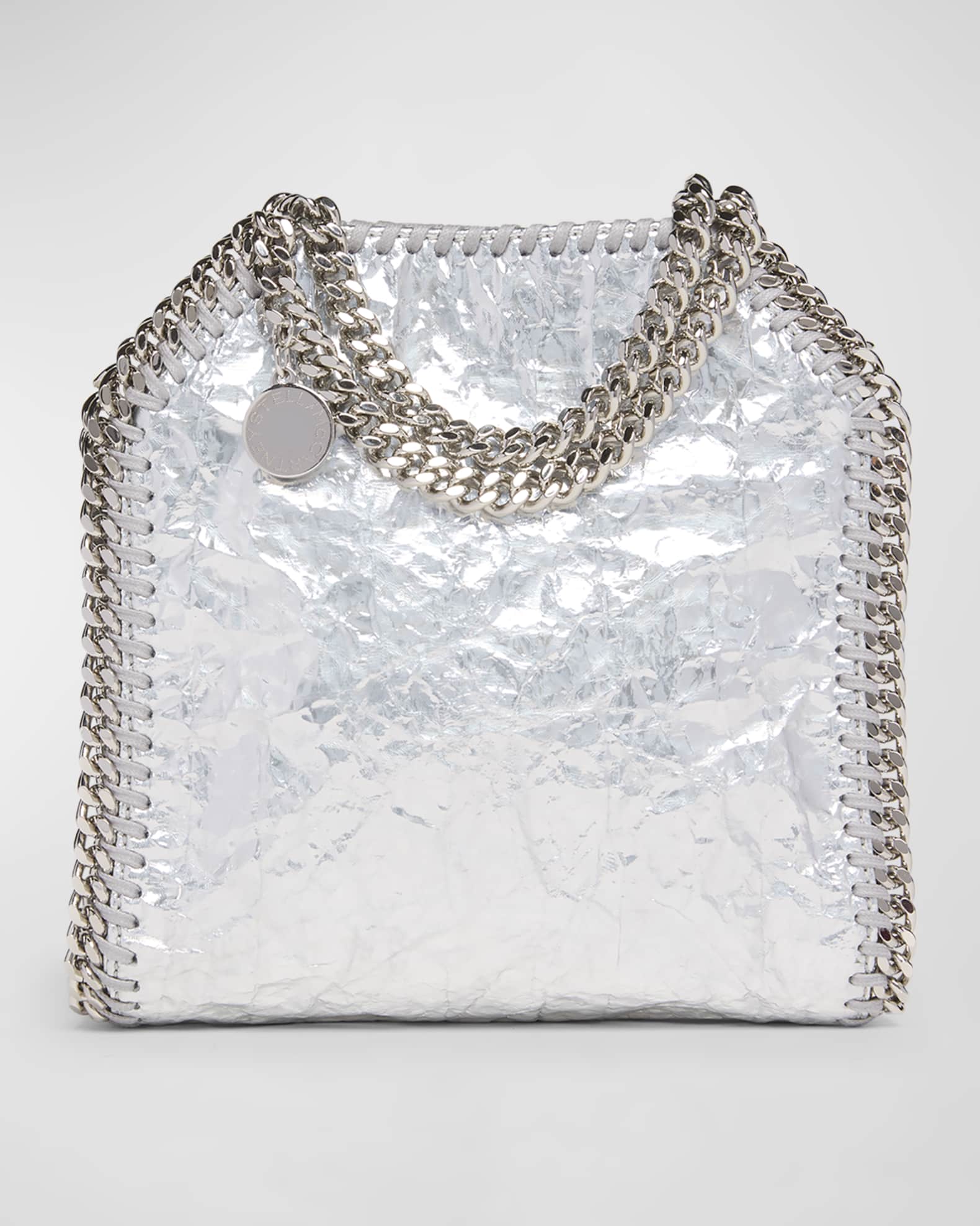 Falabella Mini Alter Crackled Metallic Tote Bag