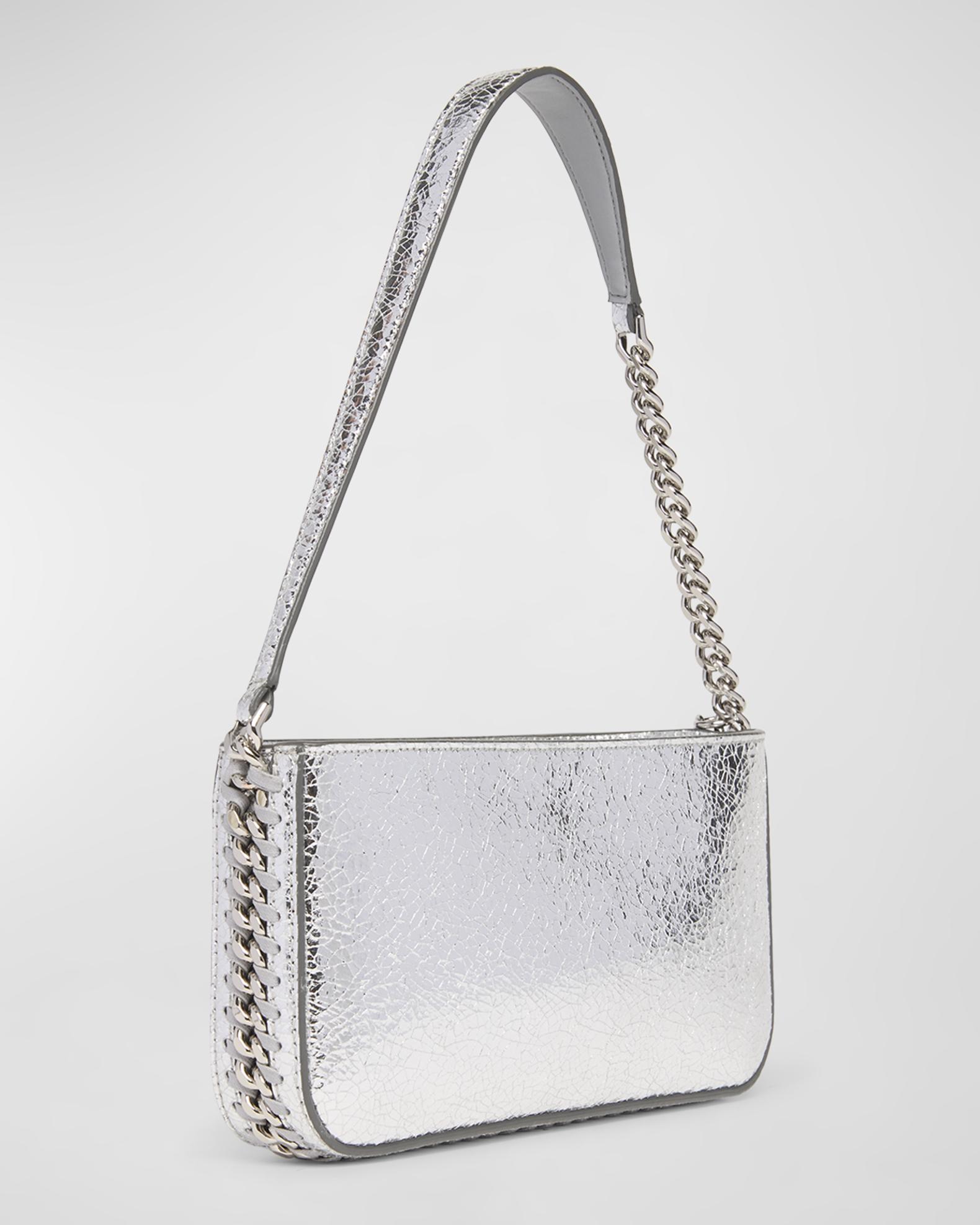 Stella McCartney Frayme Crackled Metallic Alt-Leather Chain Shoulder ...