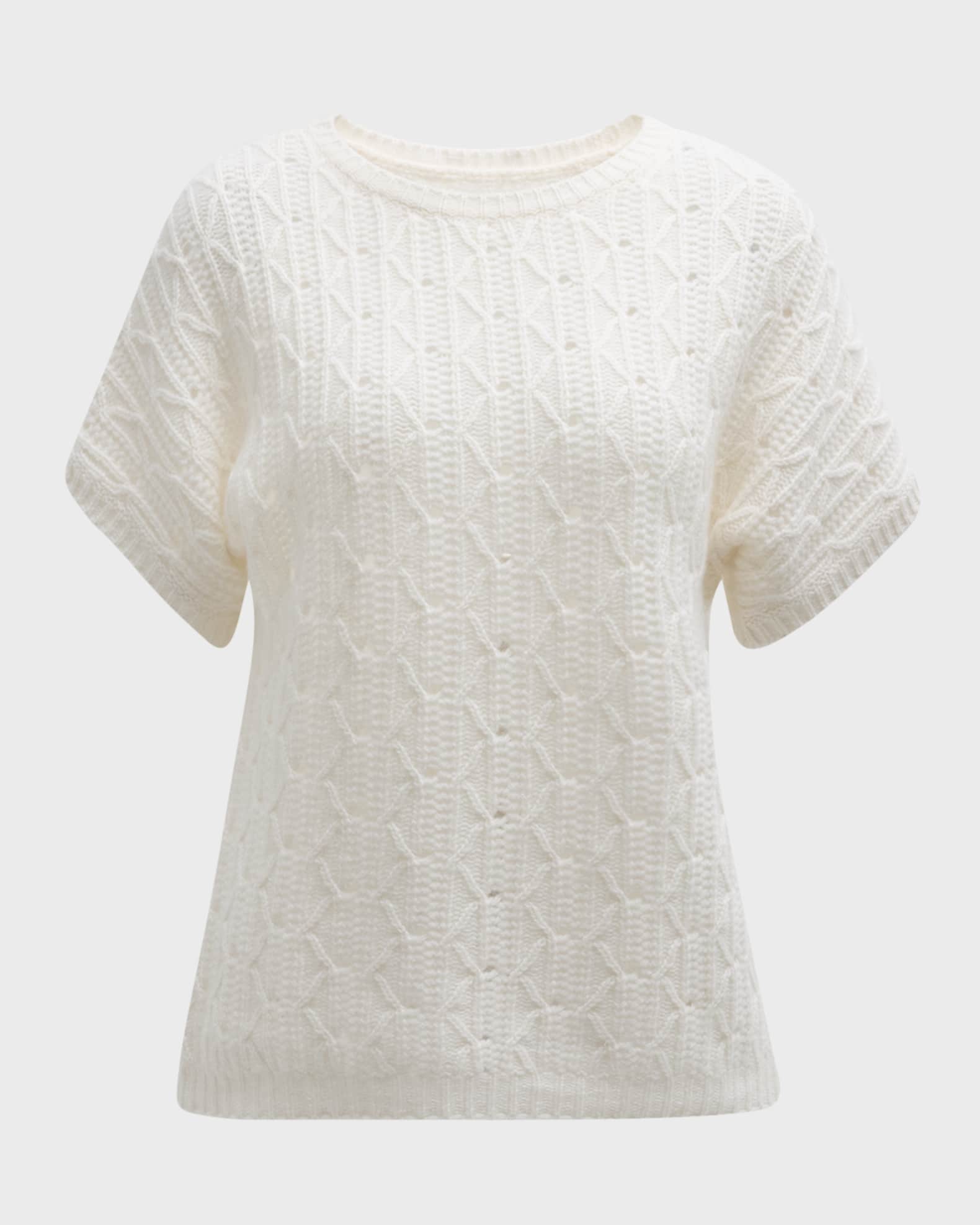 Neiman Marcus Cashmere Cable Weave Vest Neiman Marcus