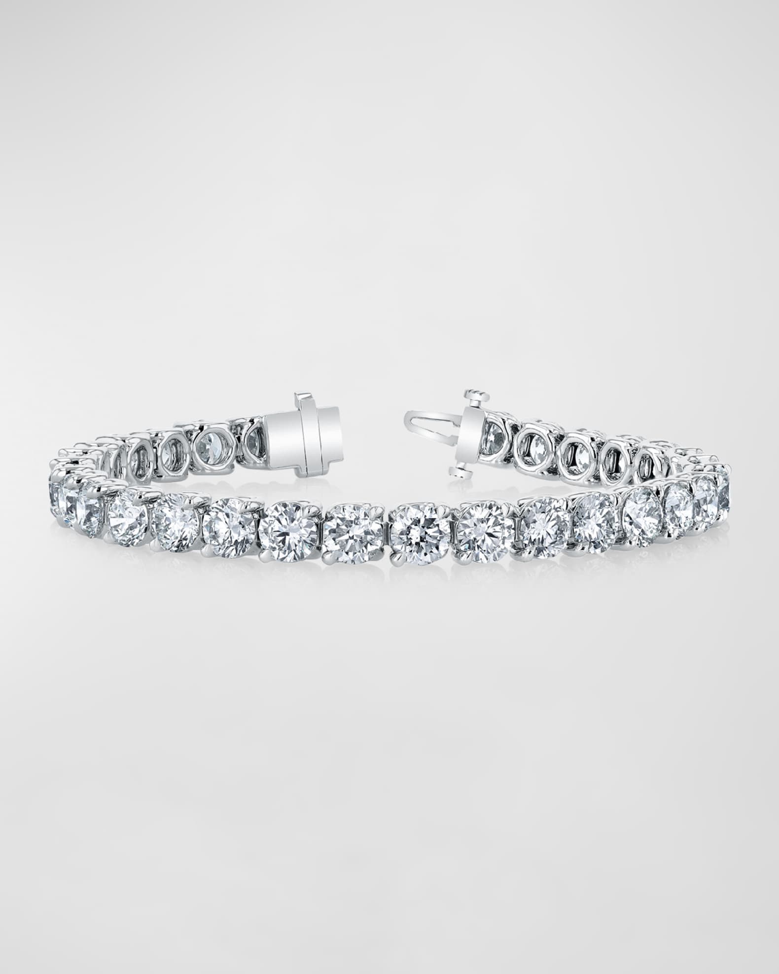 x Christina Adamo Platinum Round-Cut Diamond Buttercup Tennis Bracelet, 8.00tcw, 7"L 0