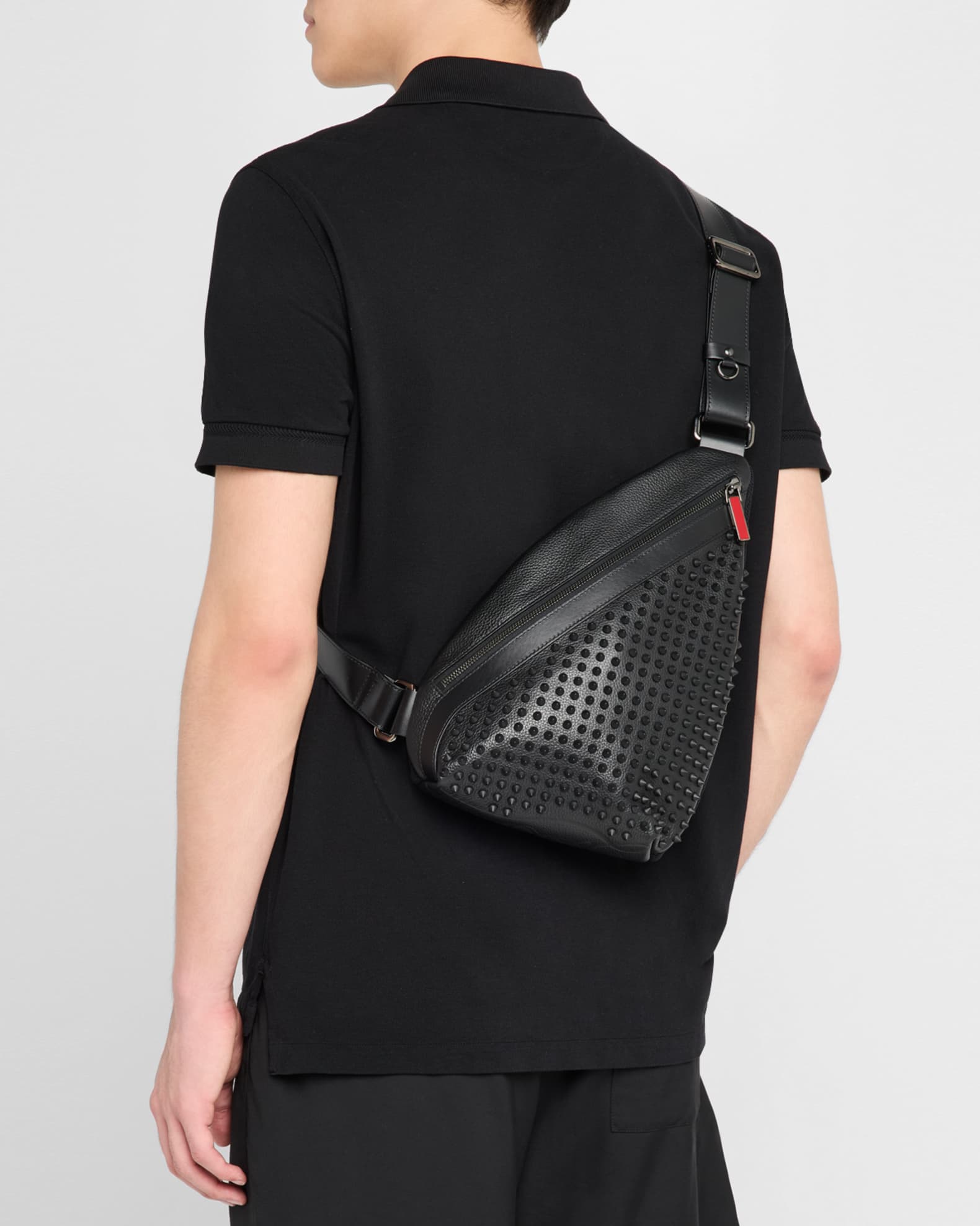 Christian Louboutin Men's Funky Leather Empire Spikes Sling