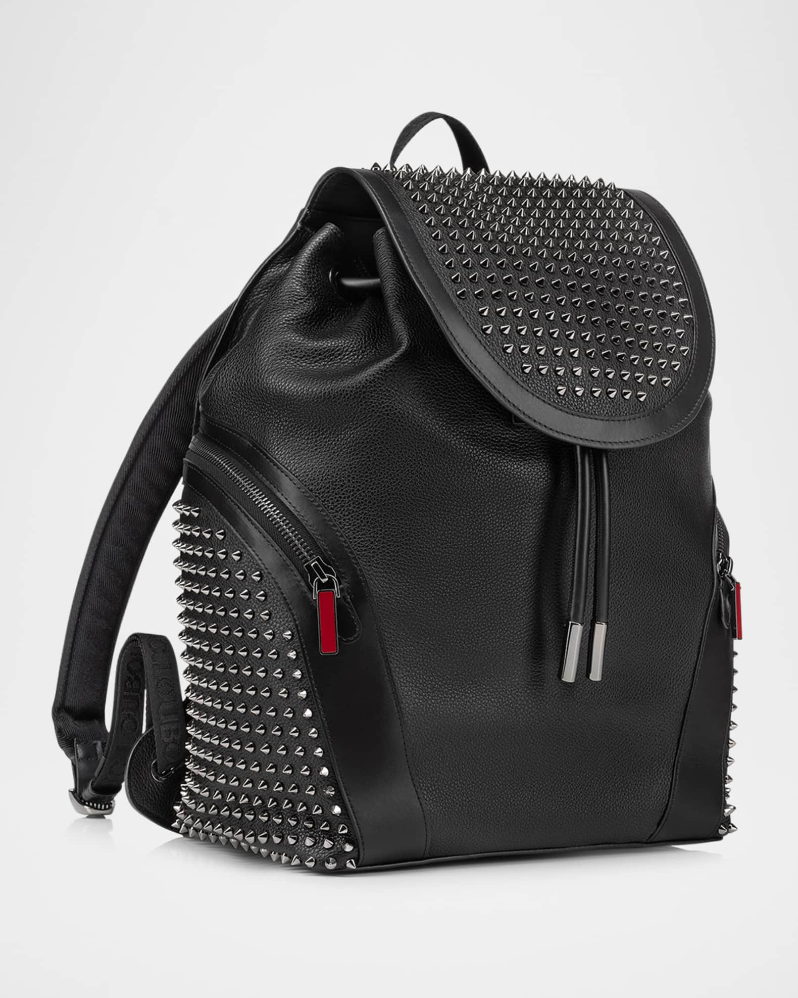 Funky - Pouch - Calf leather and spikes - Black - Christian