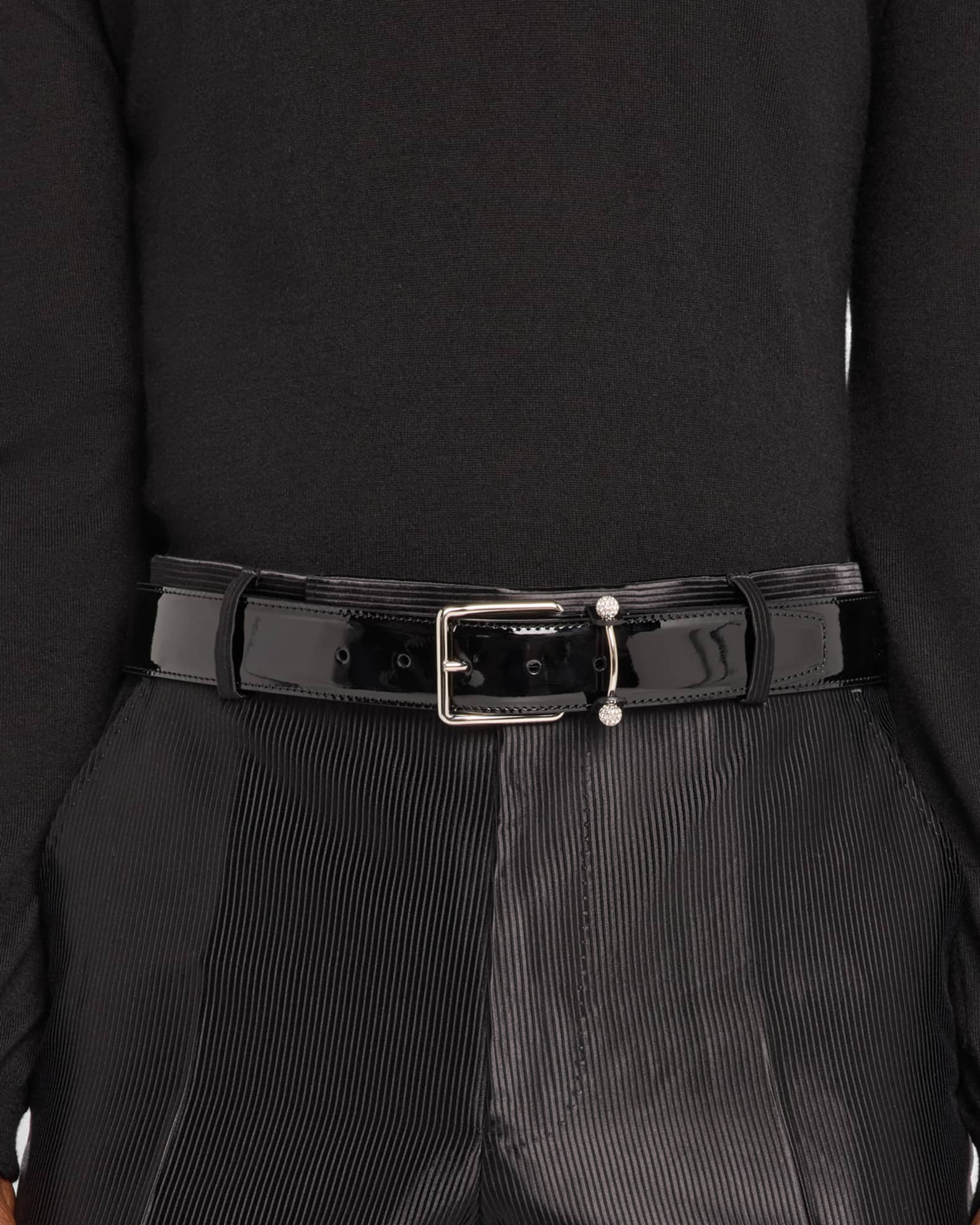 Men's Chambeliss Night Strass Patent Leather Belt 1