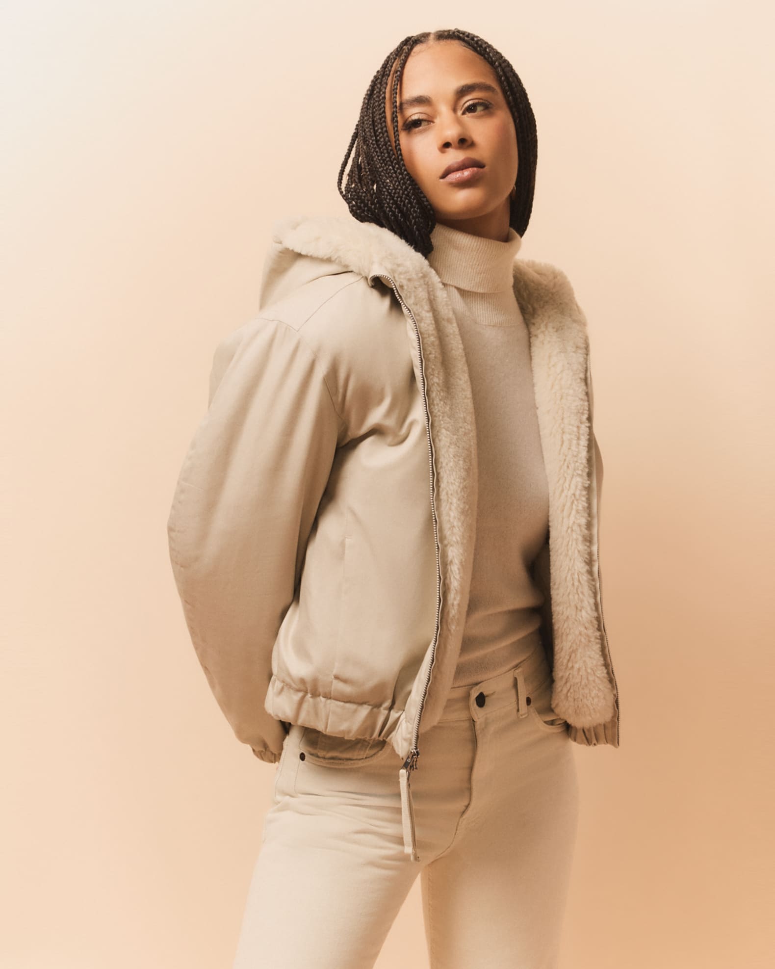 Womens lined bomber jacket sale