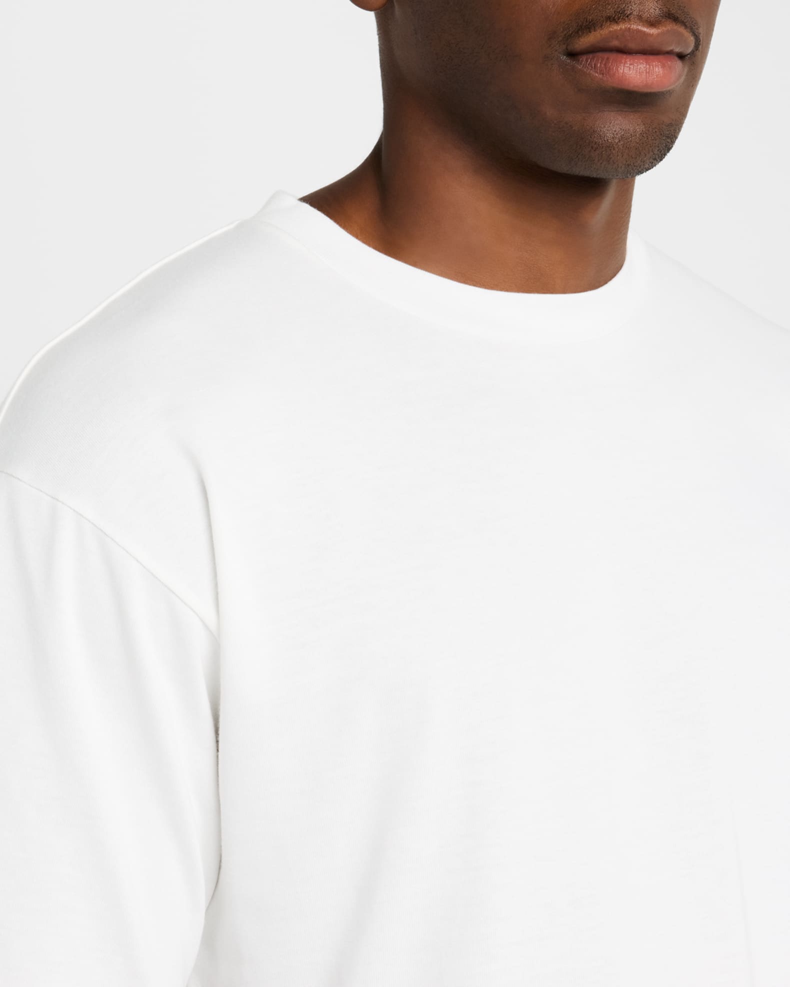 ★Saint Laurent★ Logo Patch Short Sleeve T-Shirt Natural 81 Saint Laurent T-Shirt | Saint Laurent | YSL US