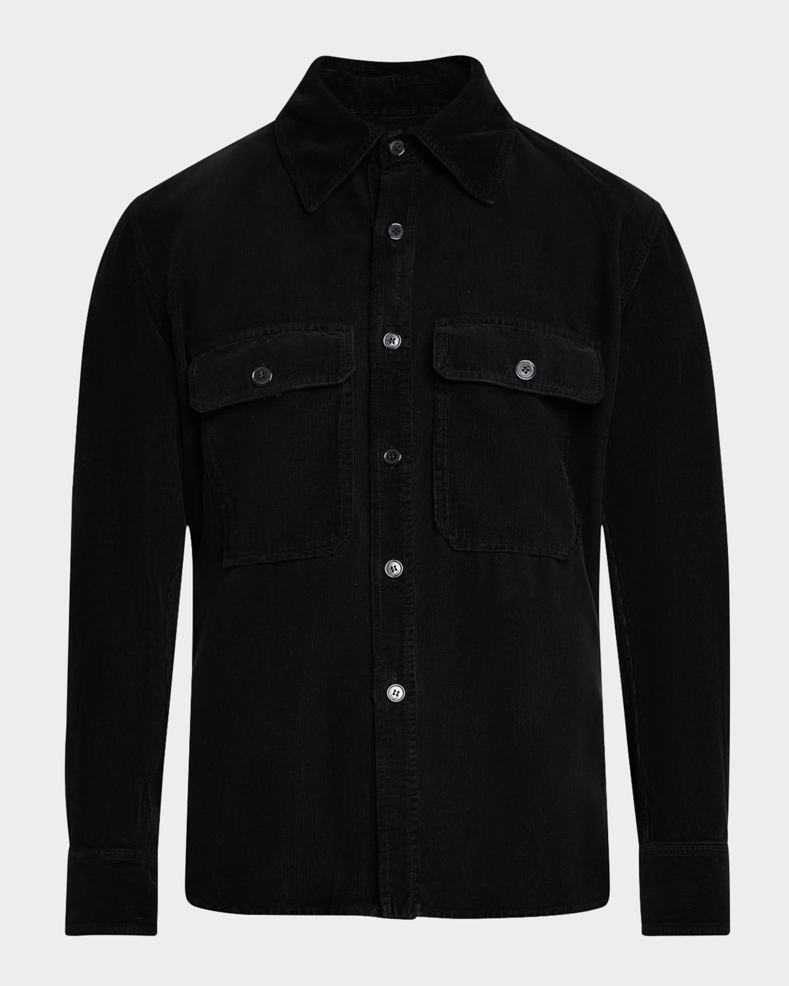 Saint Laurent Men's Corduroy Overshirt Neiman Marcus
