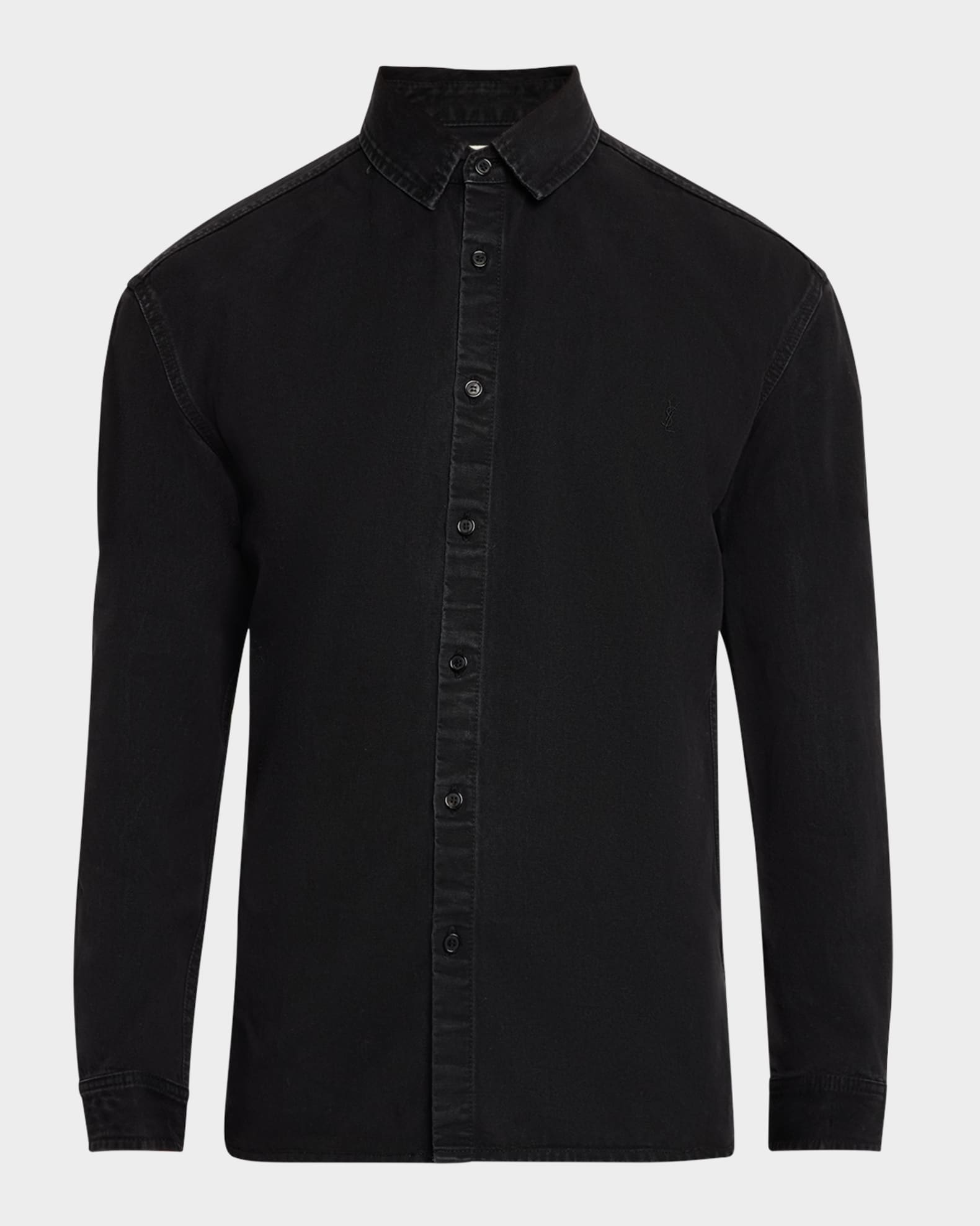Men's Denim Overshirt with Cassandra Logo 0