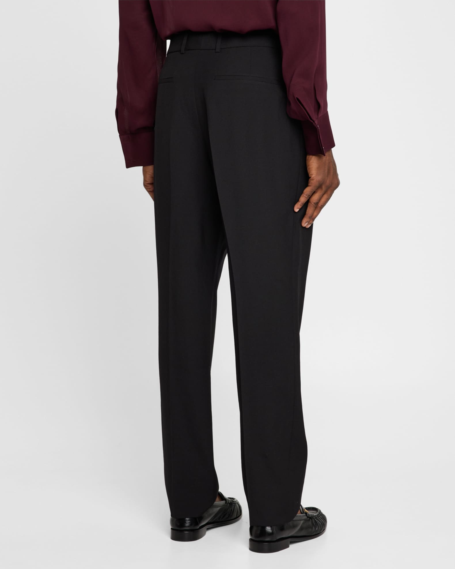 パンツ Saint Laurent Two-Tone Wool Pant SAINT LAURENT - Wool gabardine trousers | Leam Roma - Luxury