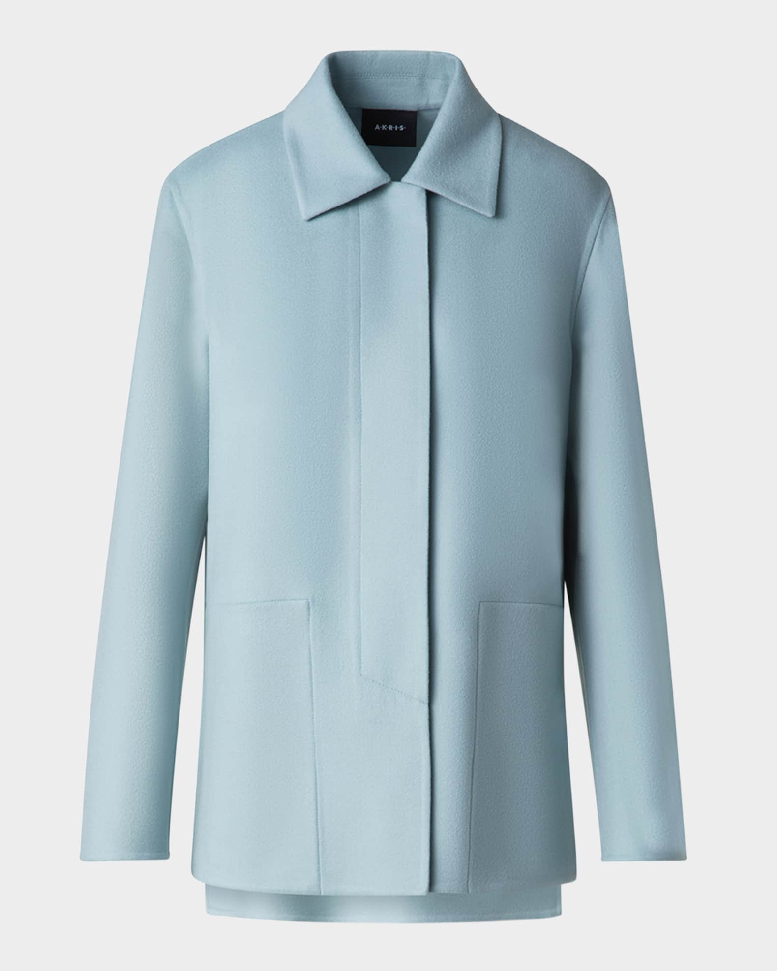 コート AKRIS Akris Faby Cashmere Coat (726805.012249 079 DENIM) AKRIS Akris Faby Cashmere Coat (726805.012249 079 DENIM
