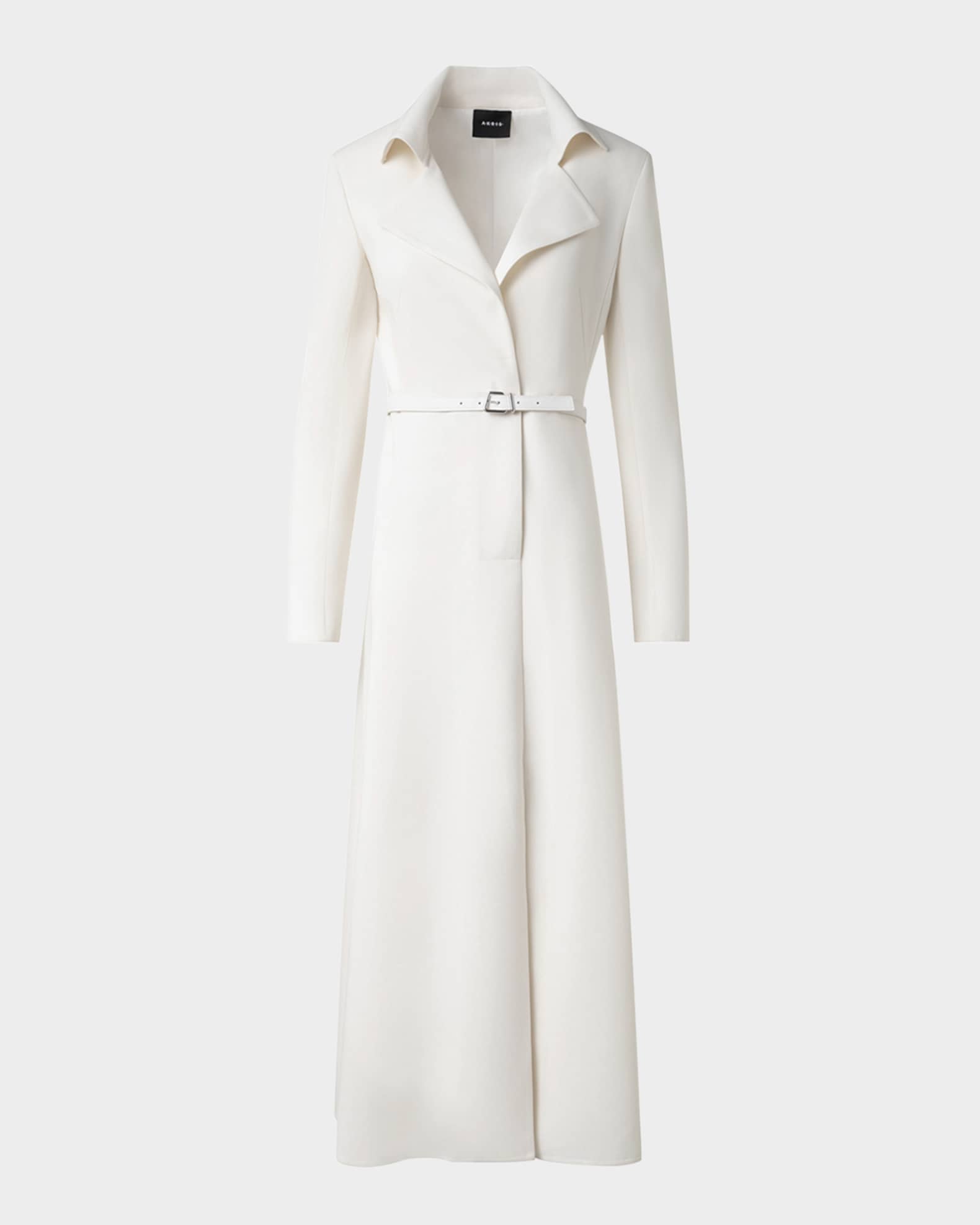 Belted Fit-Flare  Wool Double Face Midi Dress  0