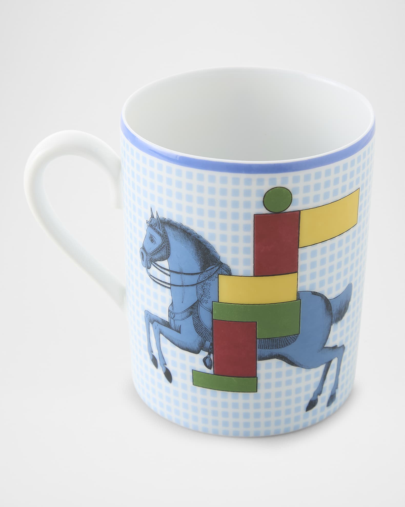 Cavalier En Formes N1 Bleu Mug 1