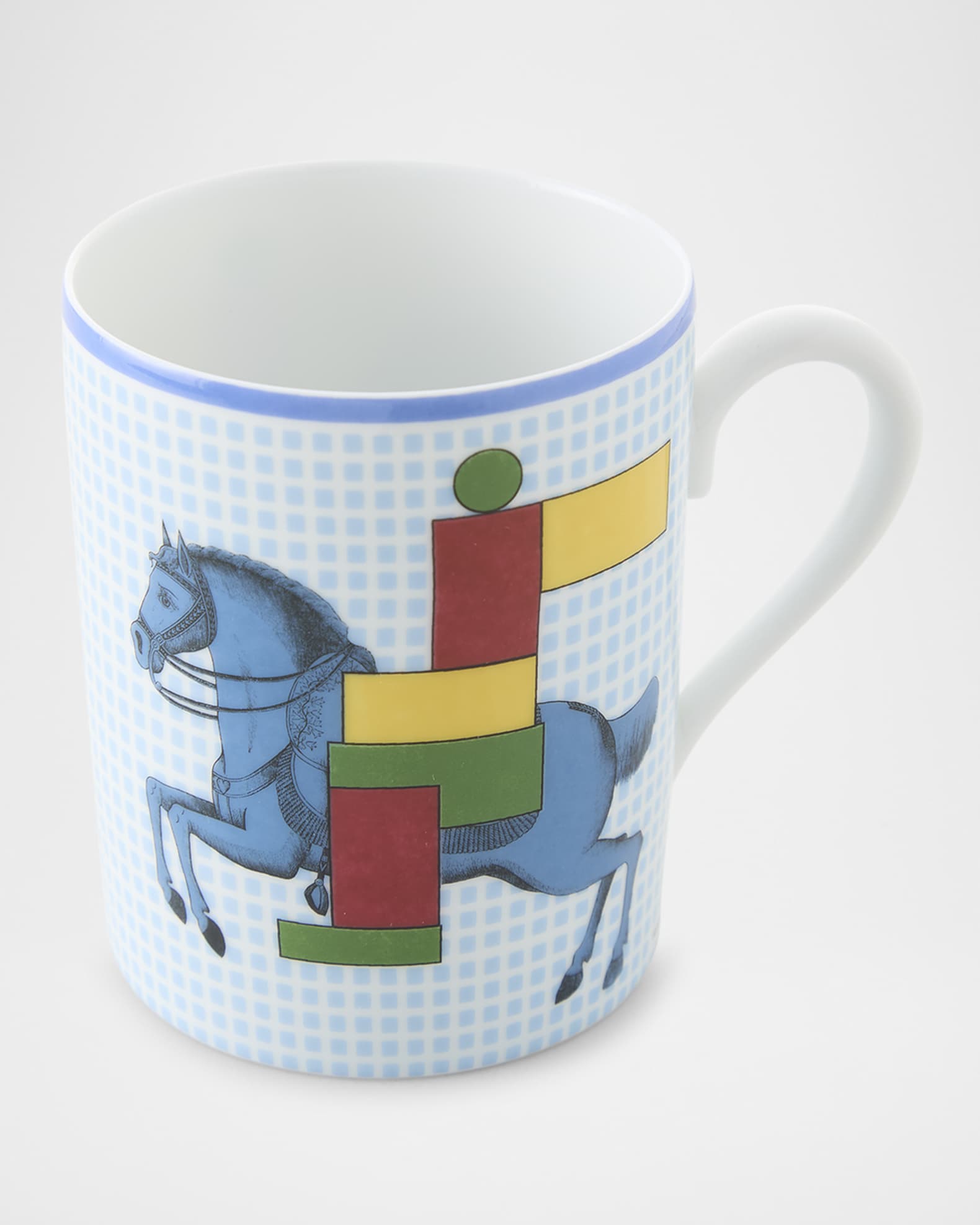 Cavalier En Formes N1 Bleu Mug 0