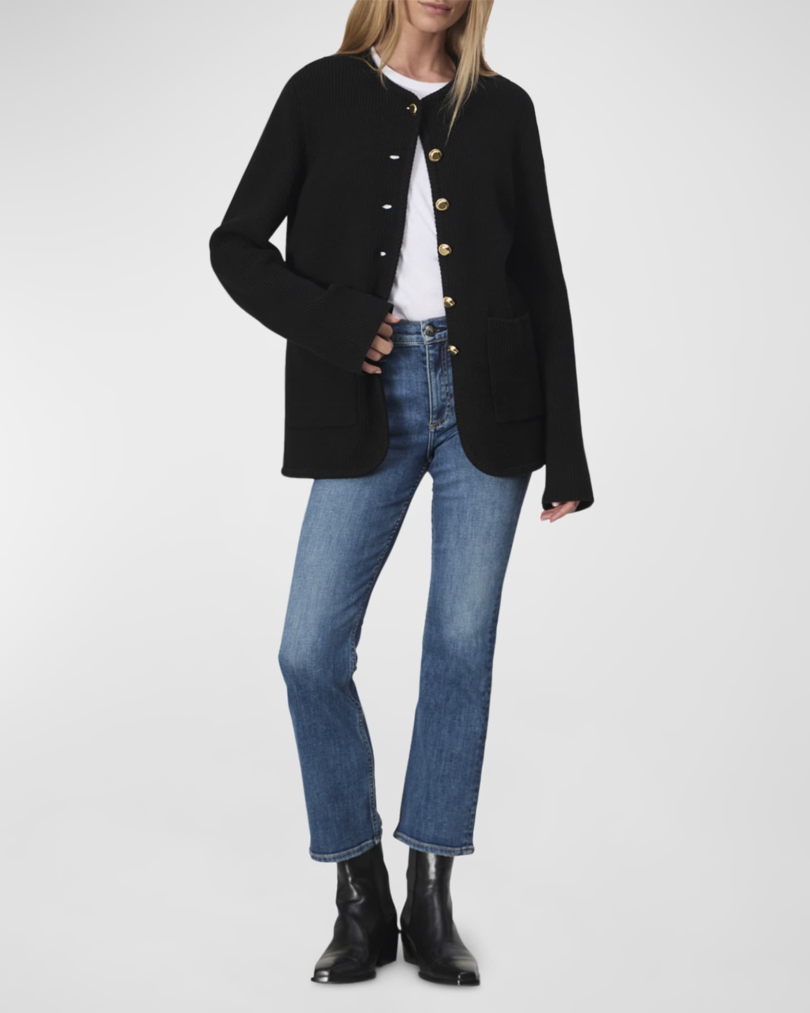 Flexi Peyton Mid-Rise Ankle Bootcut Jeans 1