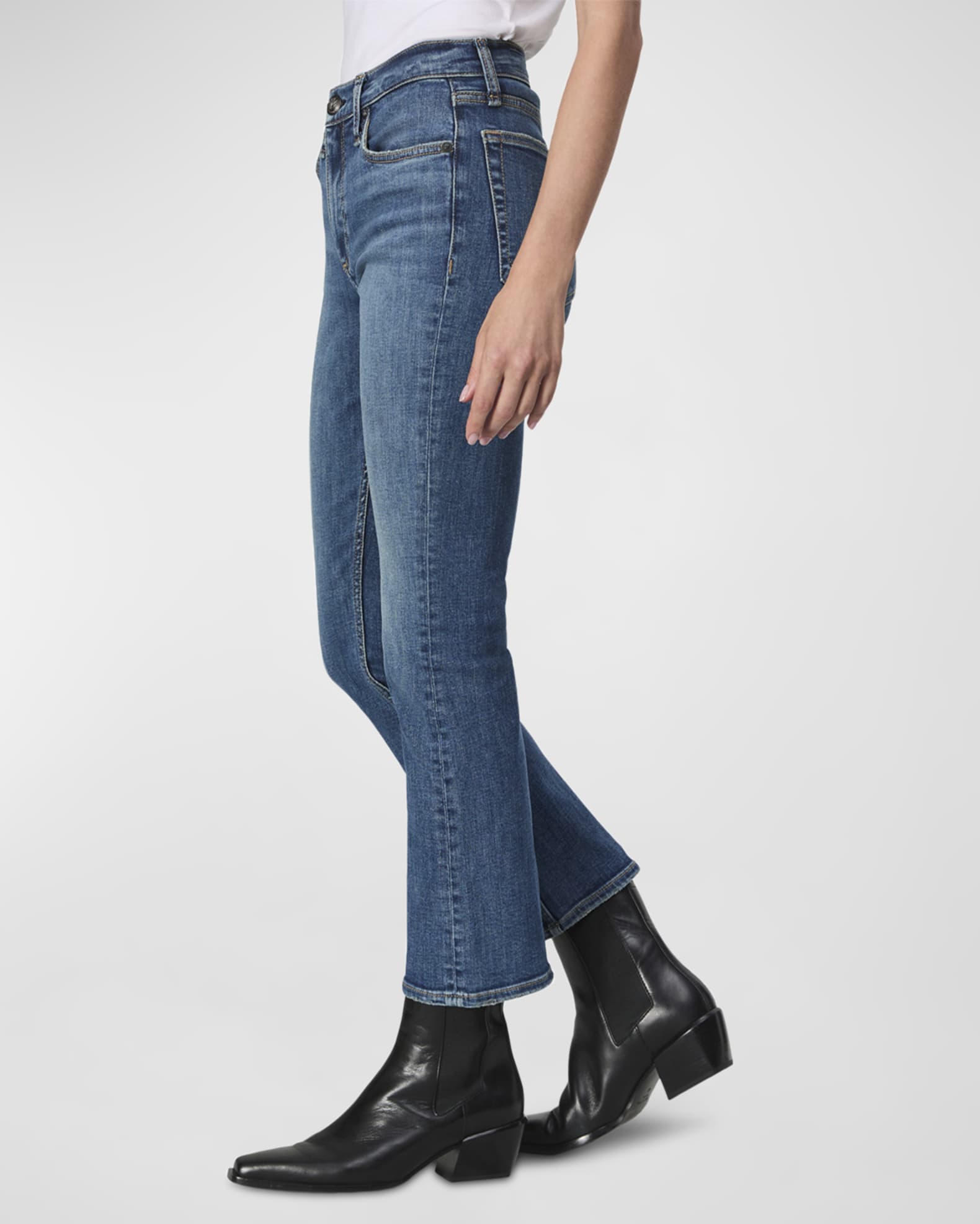 Flexi Peyton Mid-Rise Ankle Bootcut Jeans