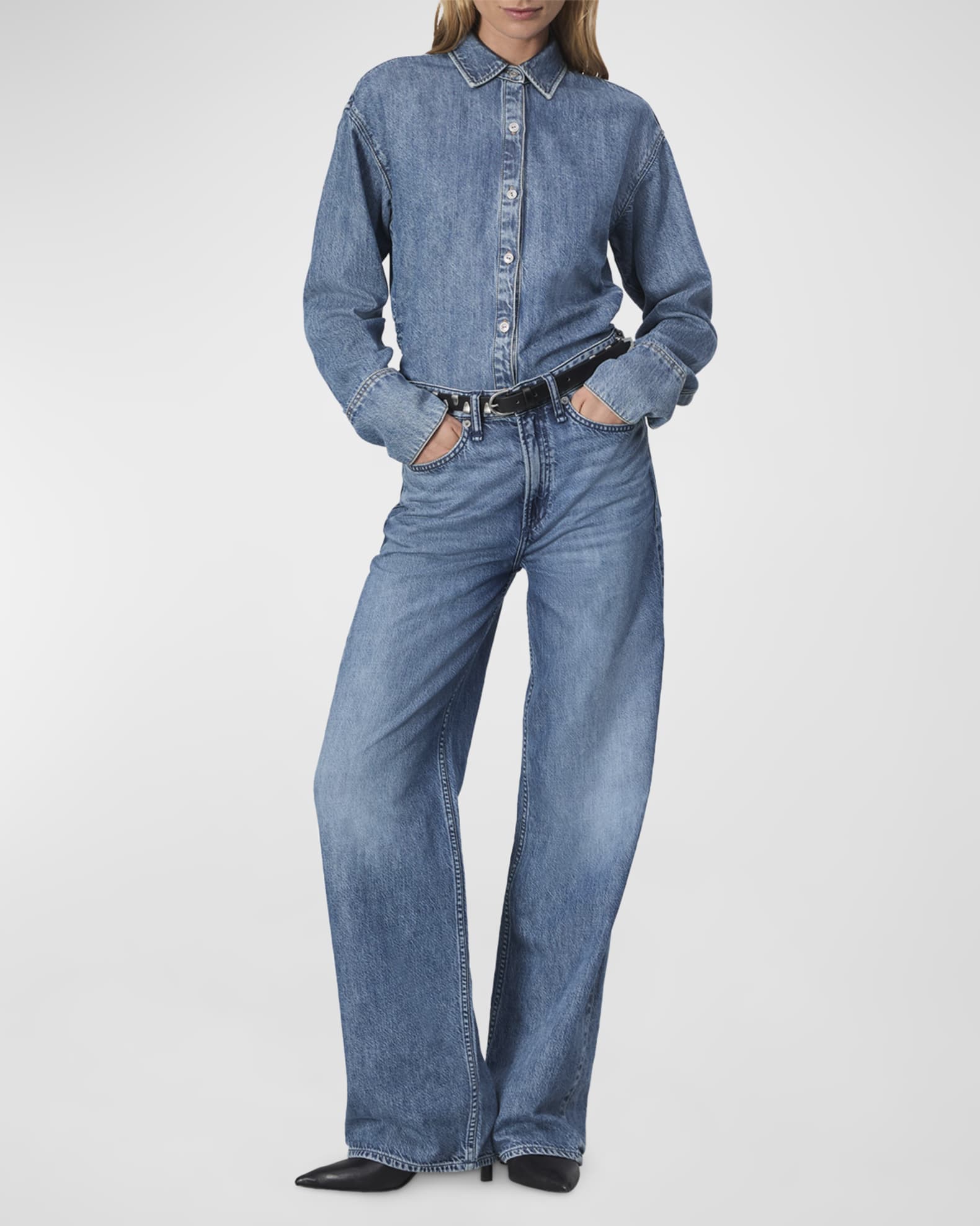 Featherweight Logan Wide-Leg Jeans 1