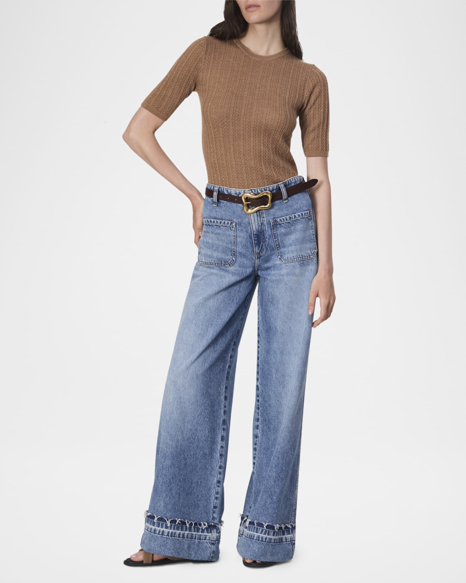 Tina Merino Wool Crewneck Top  1