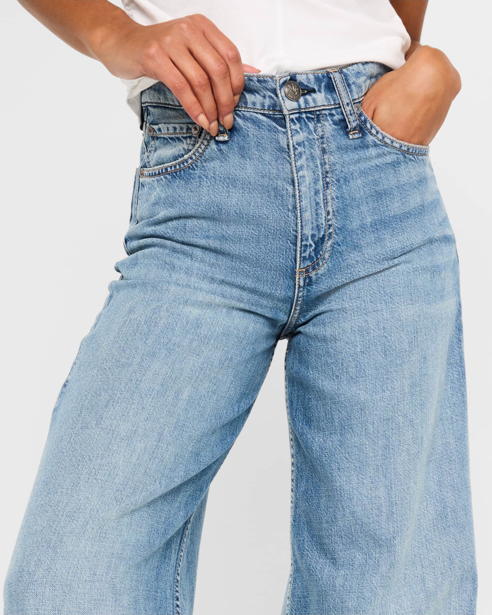 Rag & Bone Featherweight Sofie High-Rise Wide Jeans | Neiman
