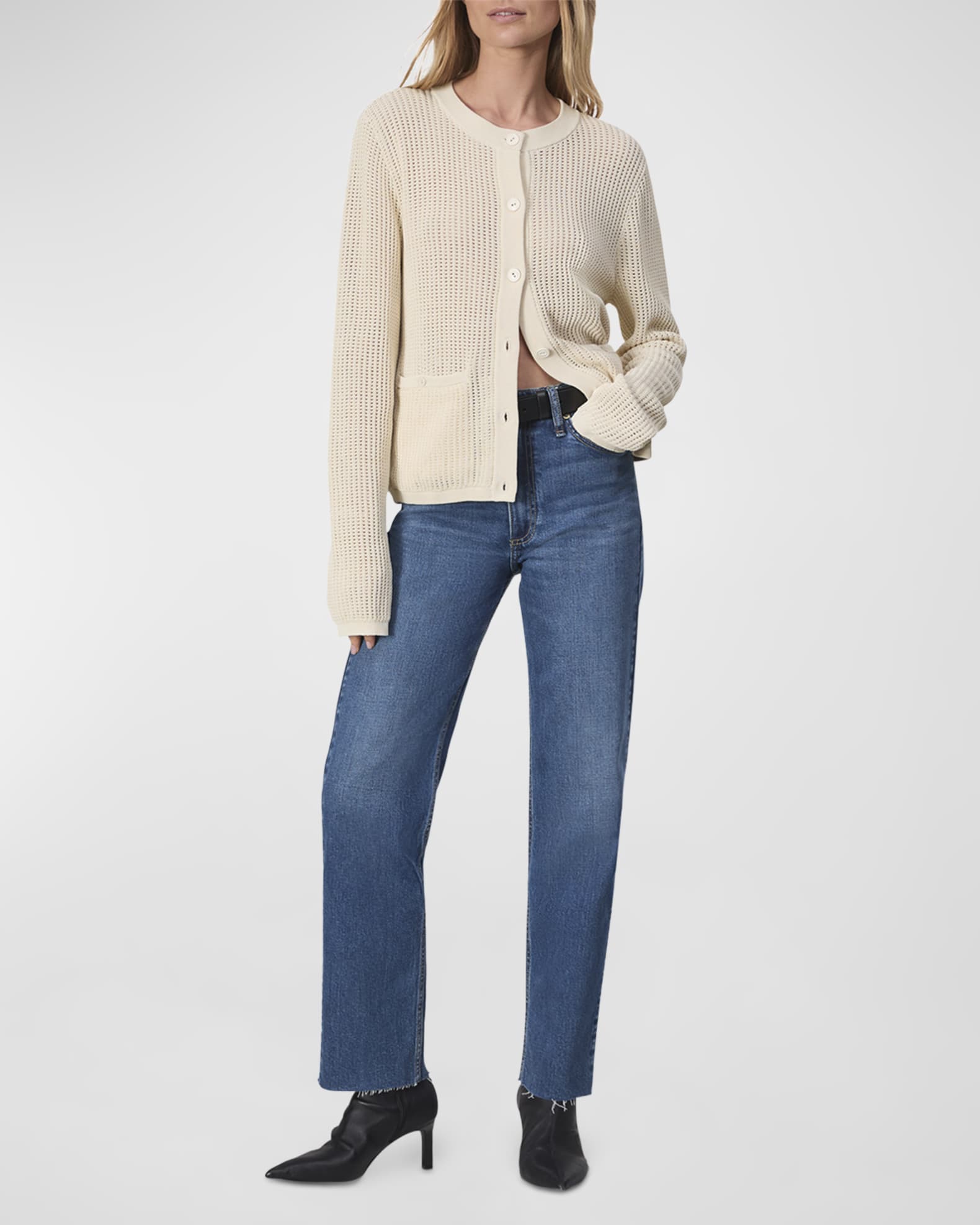 Harlow Mid-Rise Ankle Straight Jeans