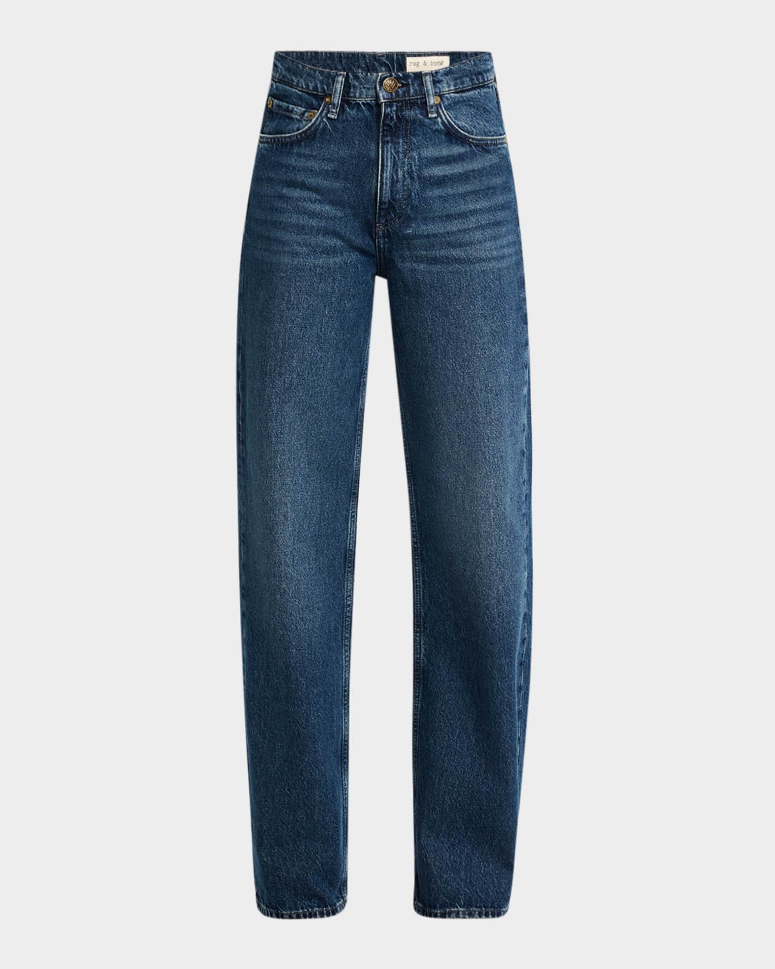 Shea High-Rise Relaxed Straight Jeans 0